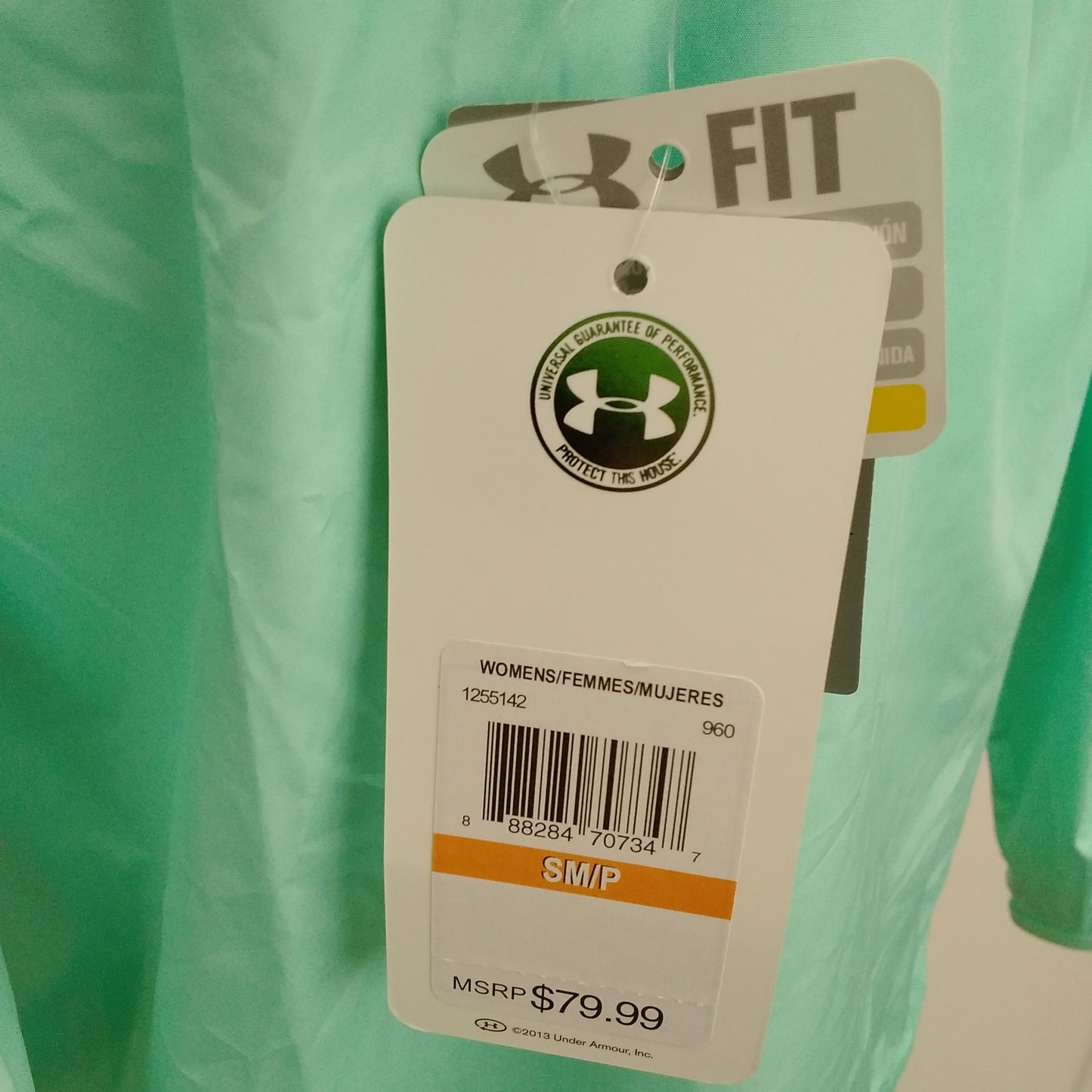 NWT - Under Armour Women's Seafoam Green Hooded Rain Jacket - Size: SM/P