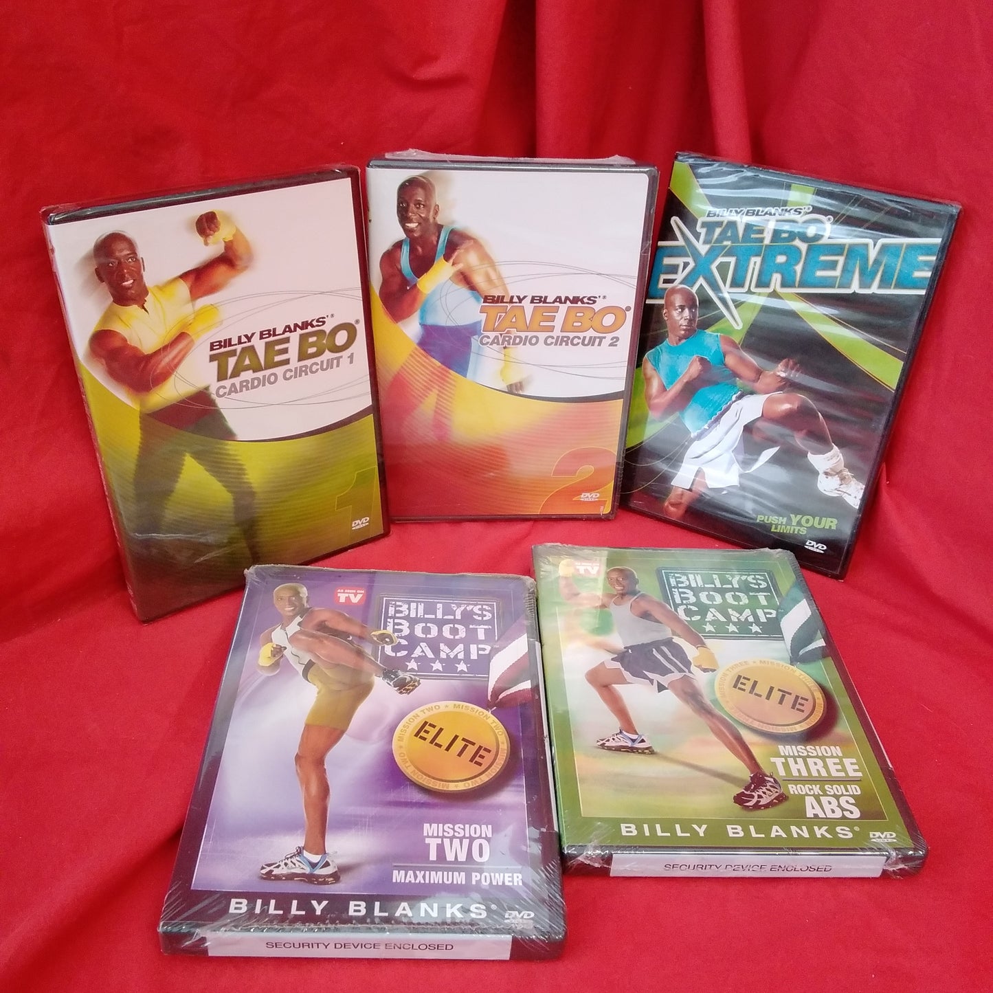 NIB - 5 Billy Blanks' Tae Bo Workout DVD's