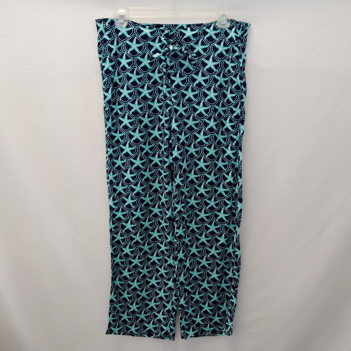 NWT - Escapada Navy Aqua Starfish Print Bora Bora Cameron Pants - S