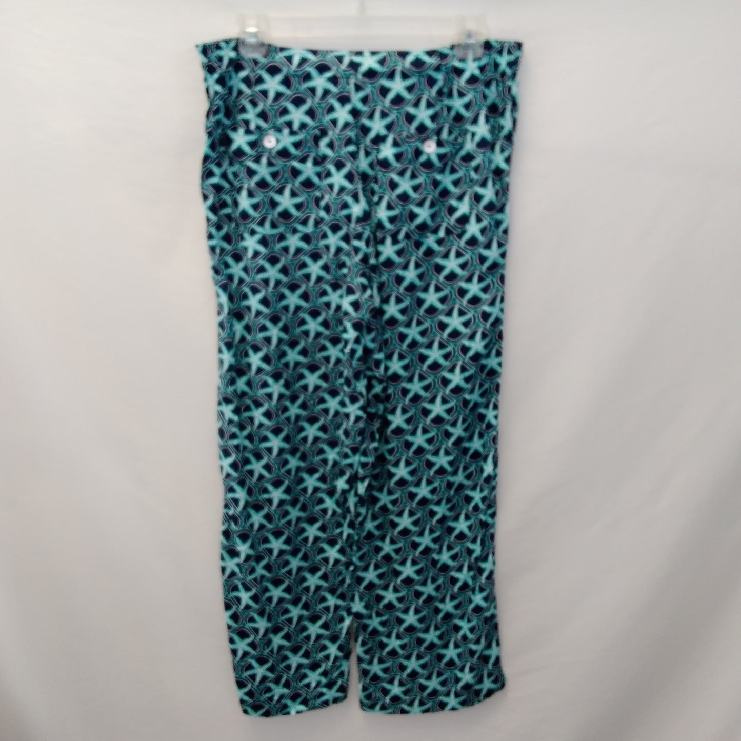NWT - Escapada Navy Aqua Starfish Print Bora Bora Cameron Pants - S