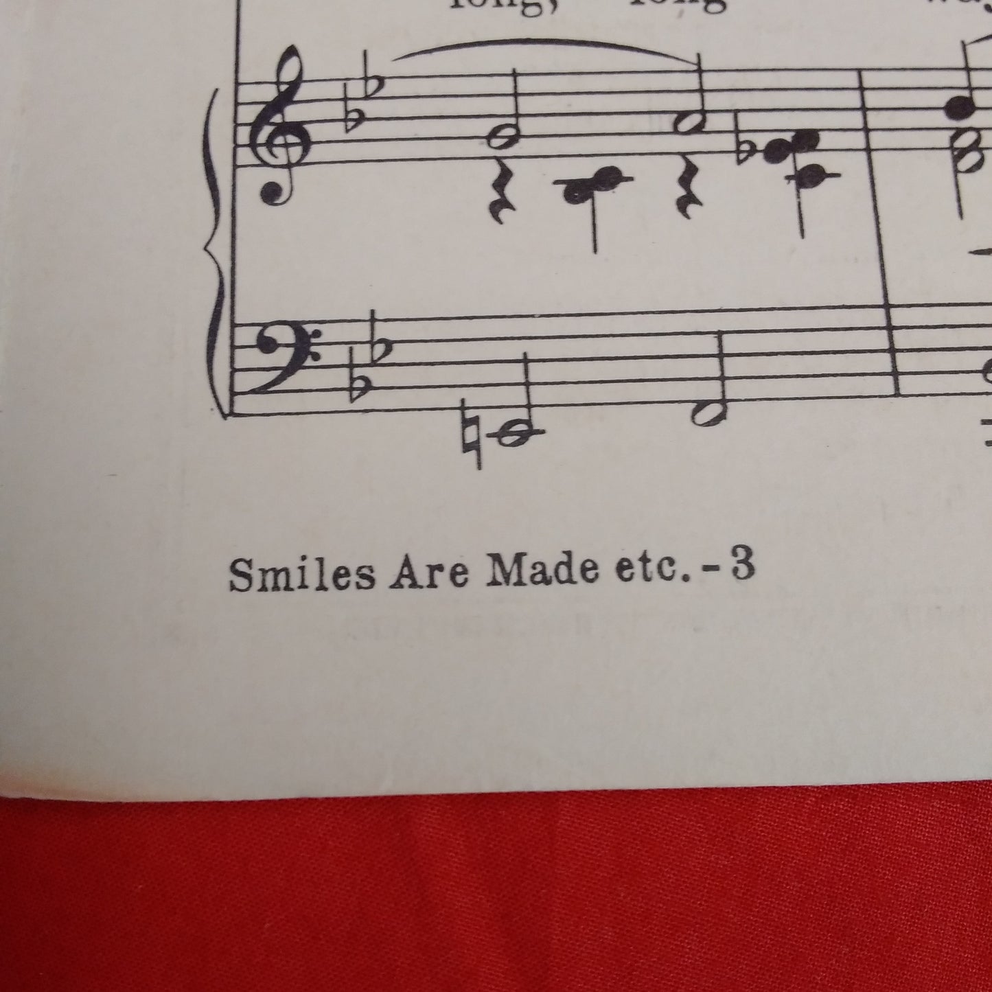 Vintage - Sheet Music "Smiles Are Made Out Of The Sunshine" Roy Rogers & Trigger in Man from Music Mountian