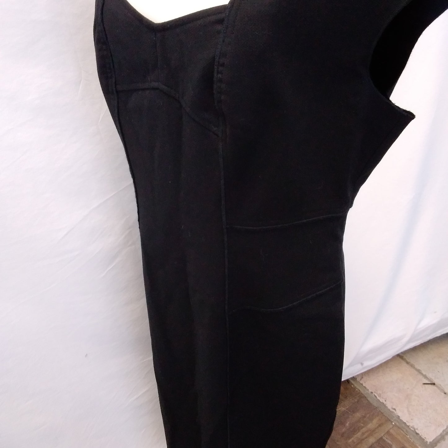 NWT - Magaschoni black Wool Blend Sleeveless Sheath Dress - 14