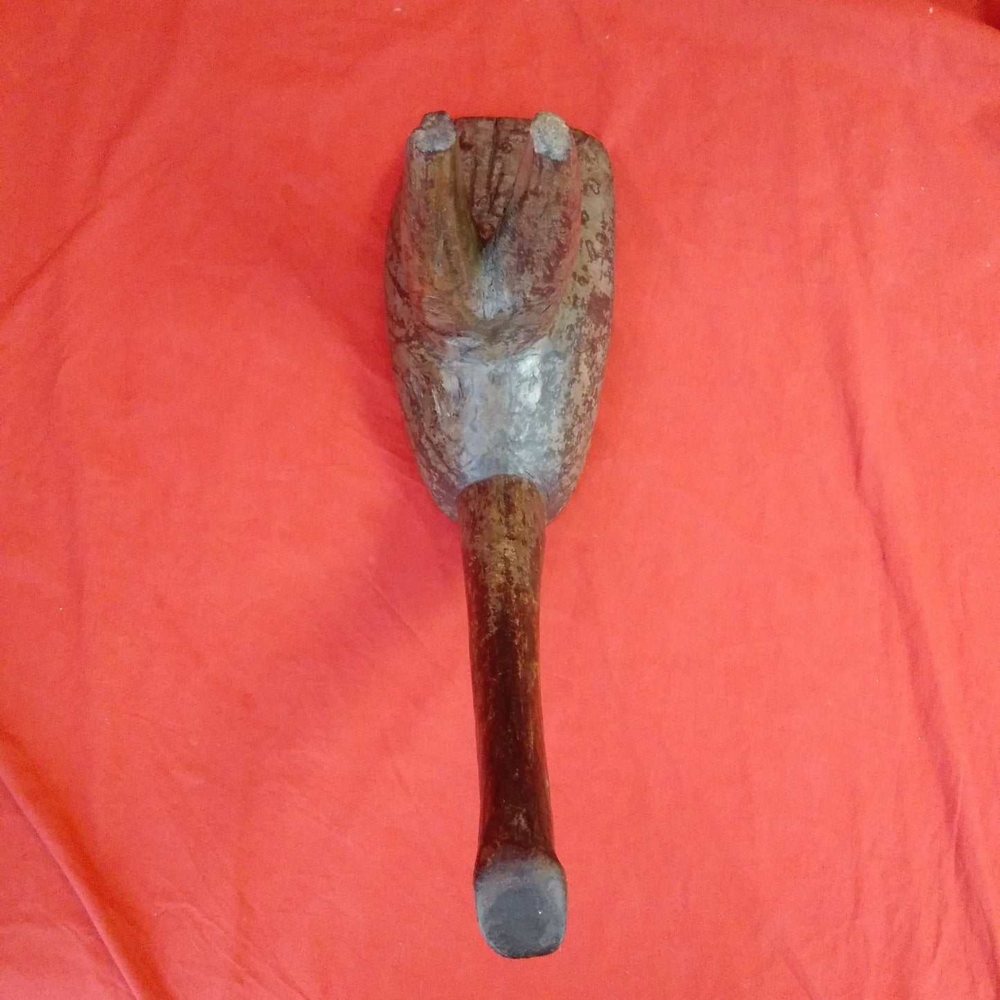 Antique - Tribal Hand Carved 3 Legged Wood Headrest