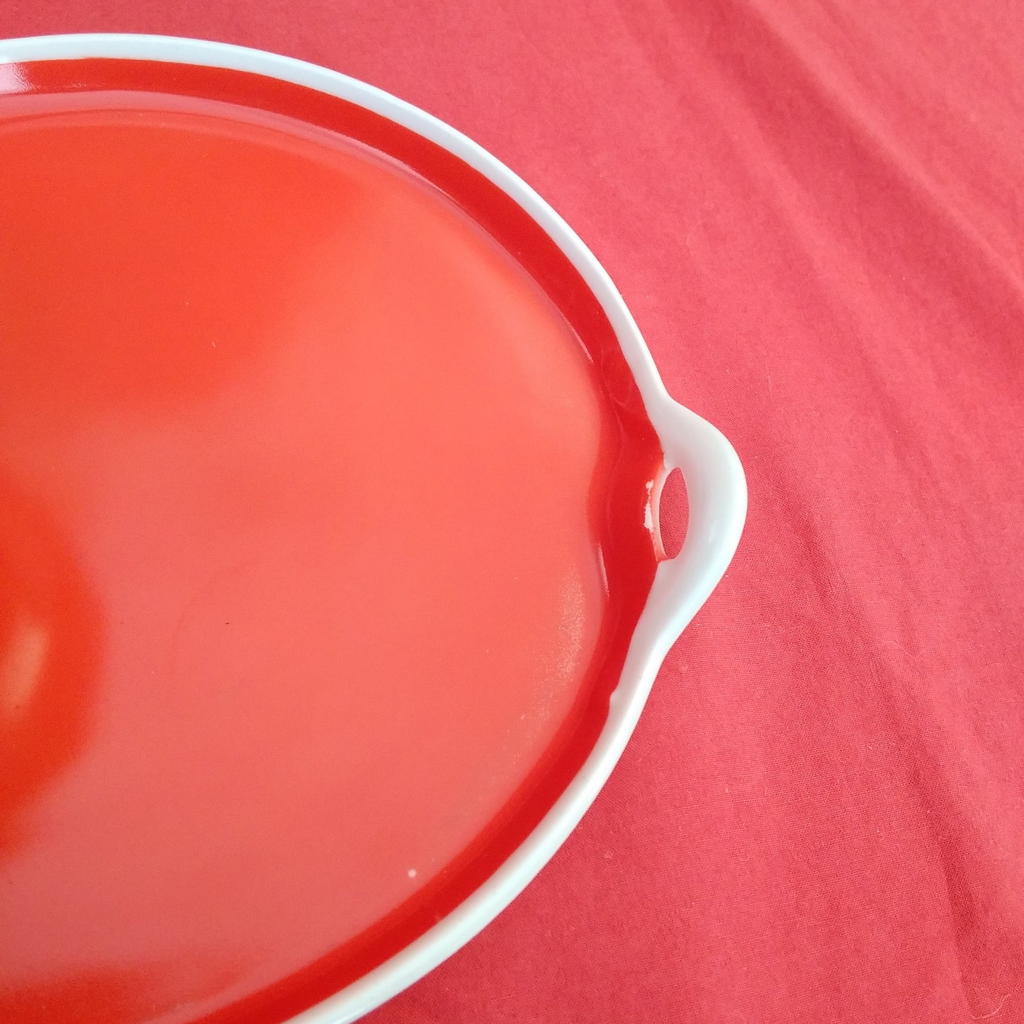 Vintage - set of 6 - Josef Lenhart (JLS) Red and White Tea cups and snack trays