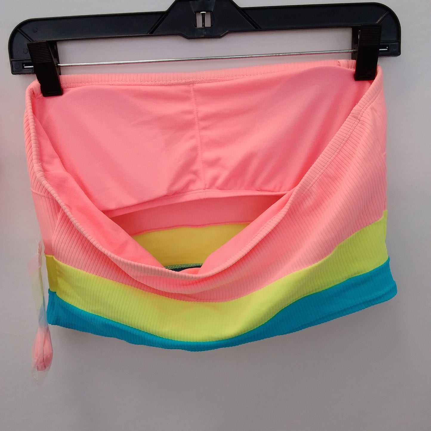 NWT - Cabana by Crown & Ivy Pink Blue Strapless Bikini - XL