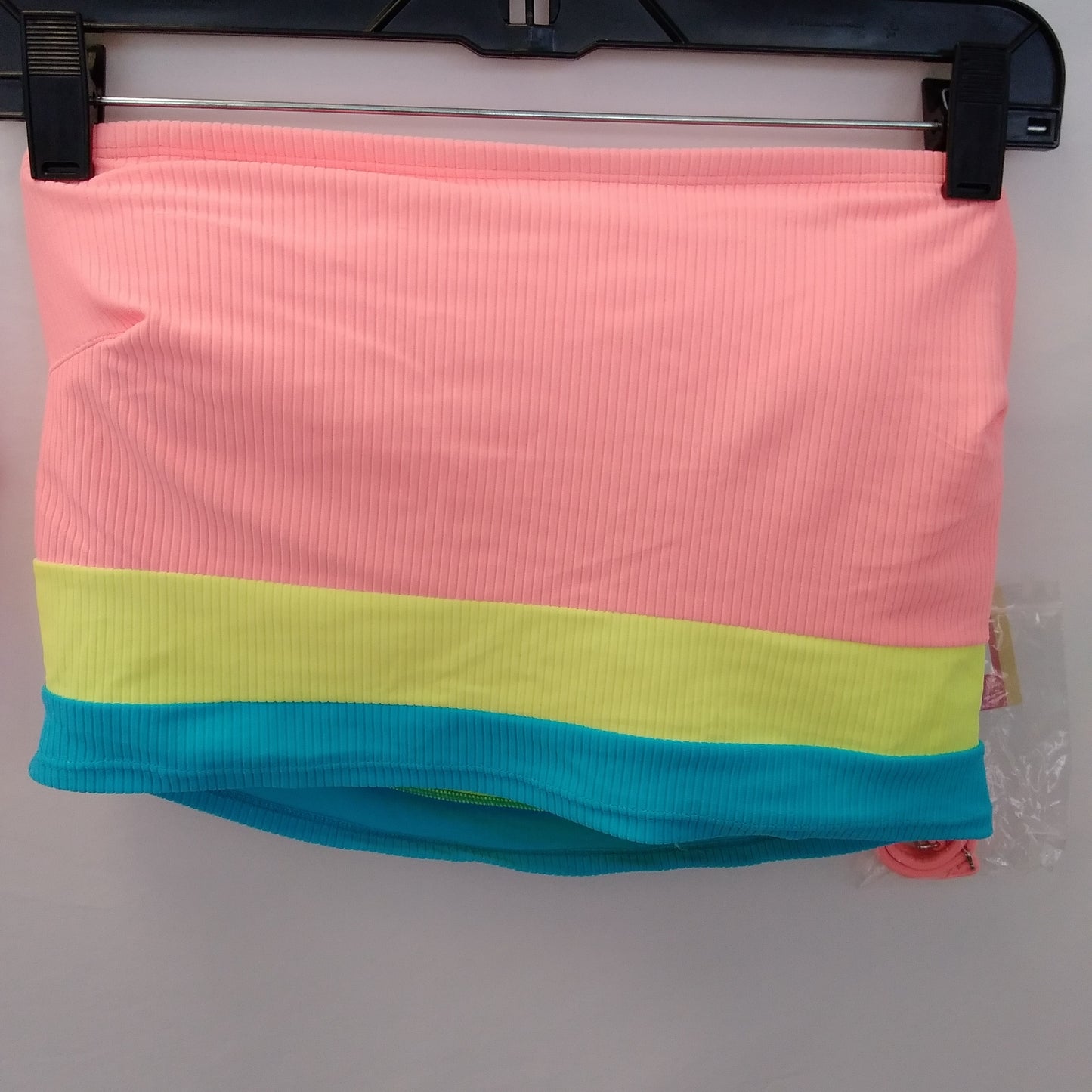NWT - Cabana by Crown & Ivy Pink Blue Strapless Bikini - XL