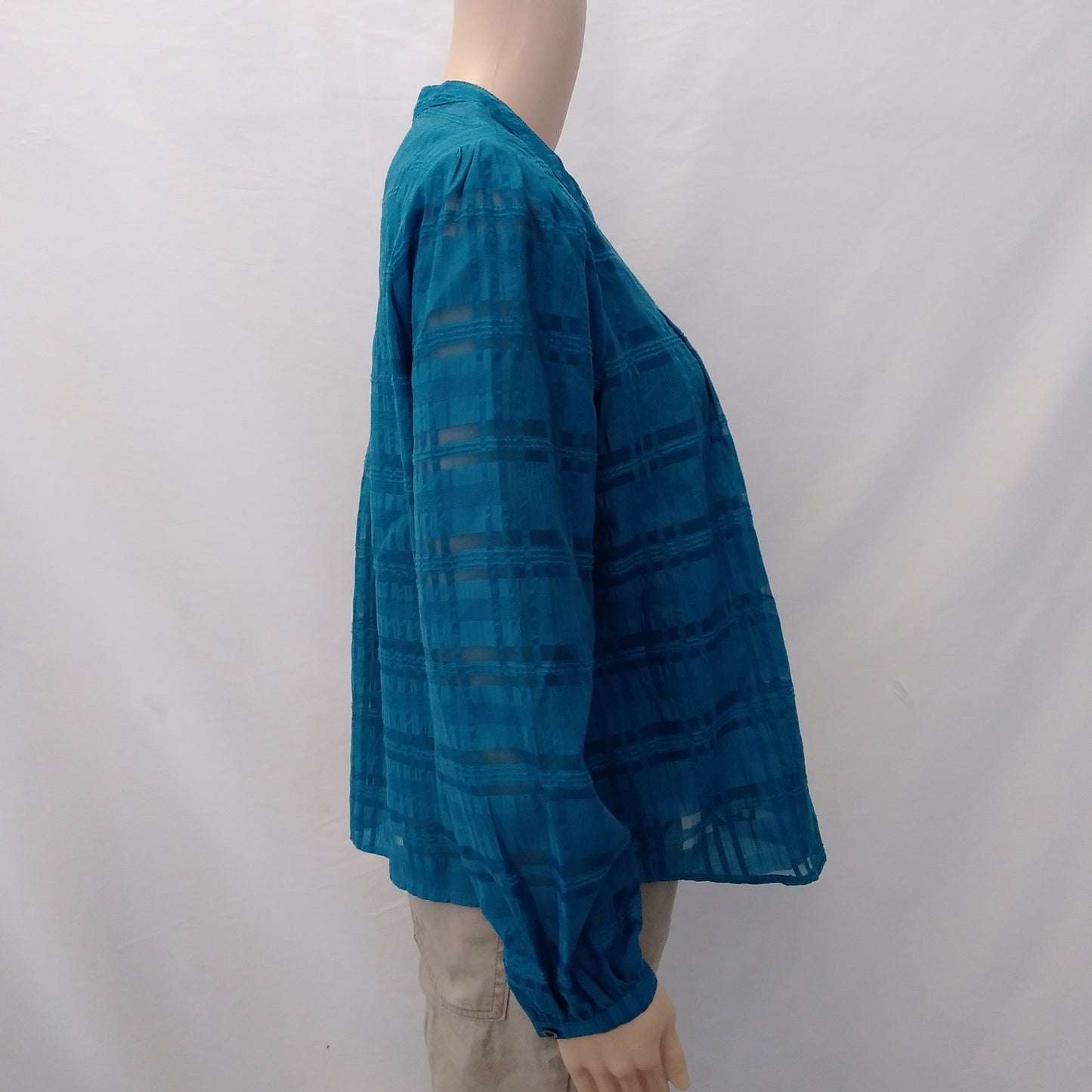 NWT - ANTHROPOLOGIE CURRENT AIR blue Tonya Buttondown Blouse - S