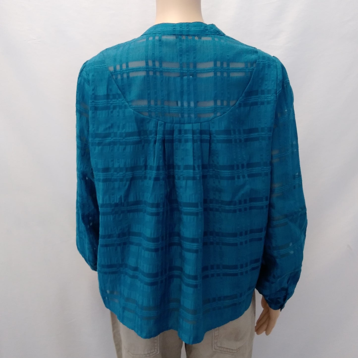 NWT - ANTHROPOLOGIE CURRENT AIR blue Tonya Buttondown Blouse - S