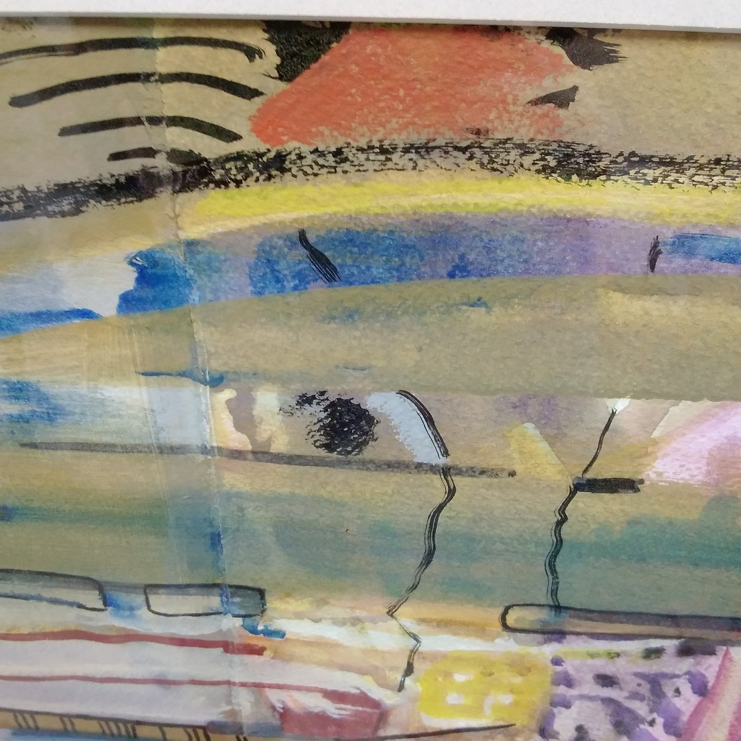 21"x13-1/2" Watercolor Painting "Sandstone" Signed by Pat Angevine