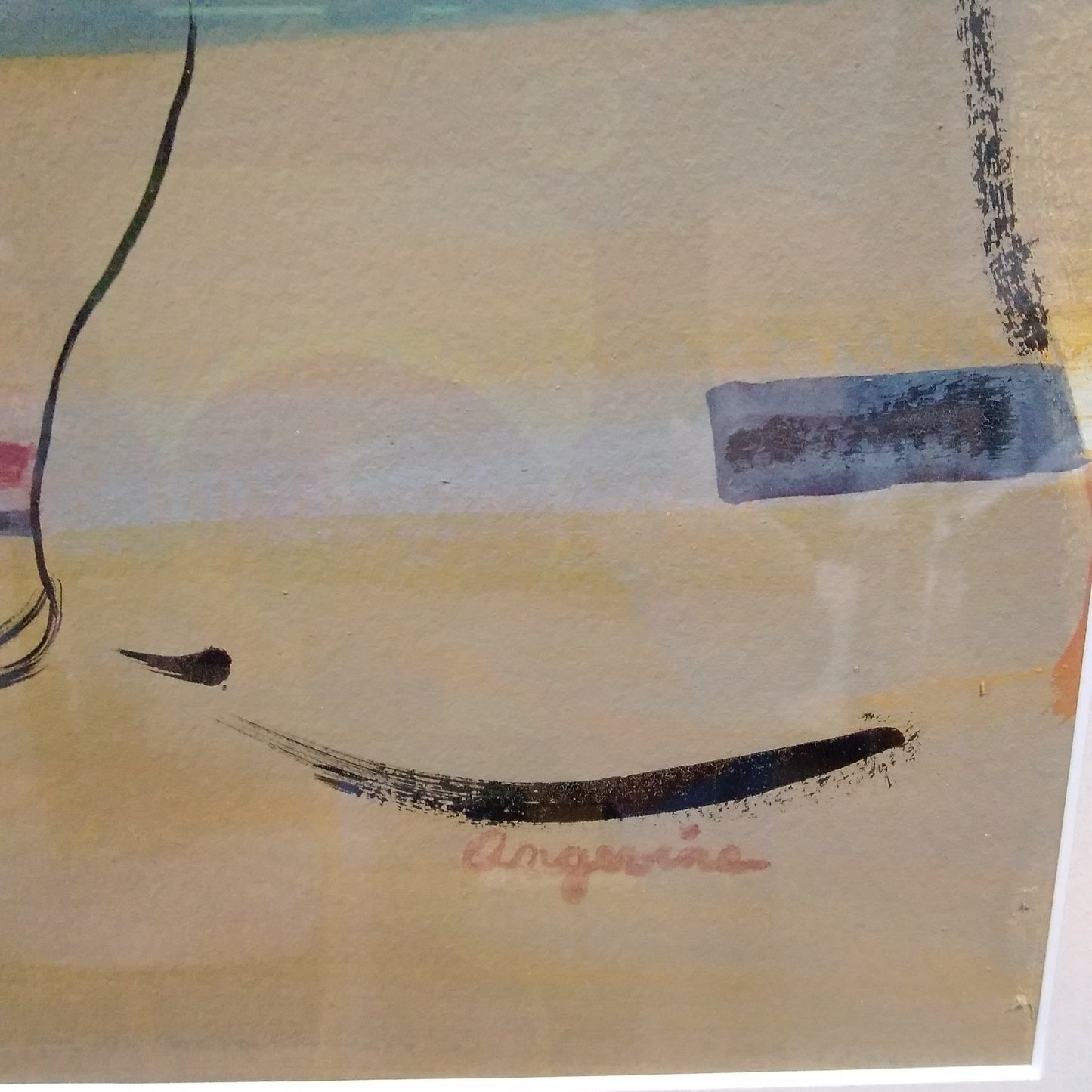 21"x13-1/2" Watercolor Painting "Sandstone" Signed by Pat Angevine