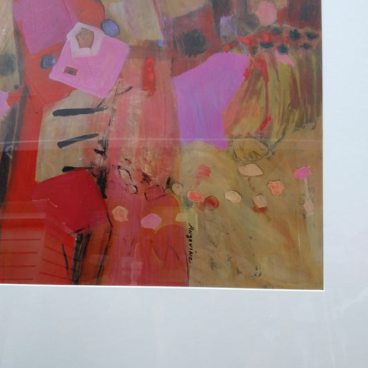 19-1/2"x25-1/2" Watercolor Painting "This Path is Sweet" Signed by Pat Angevine