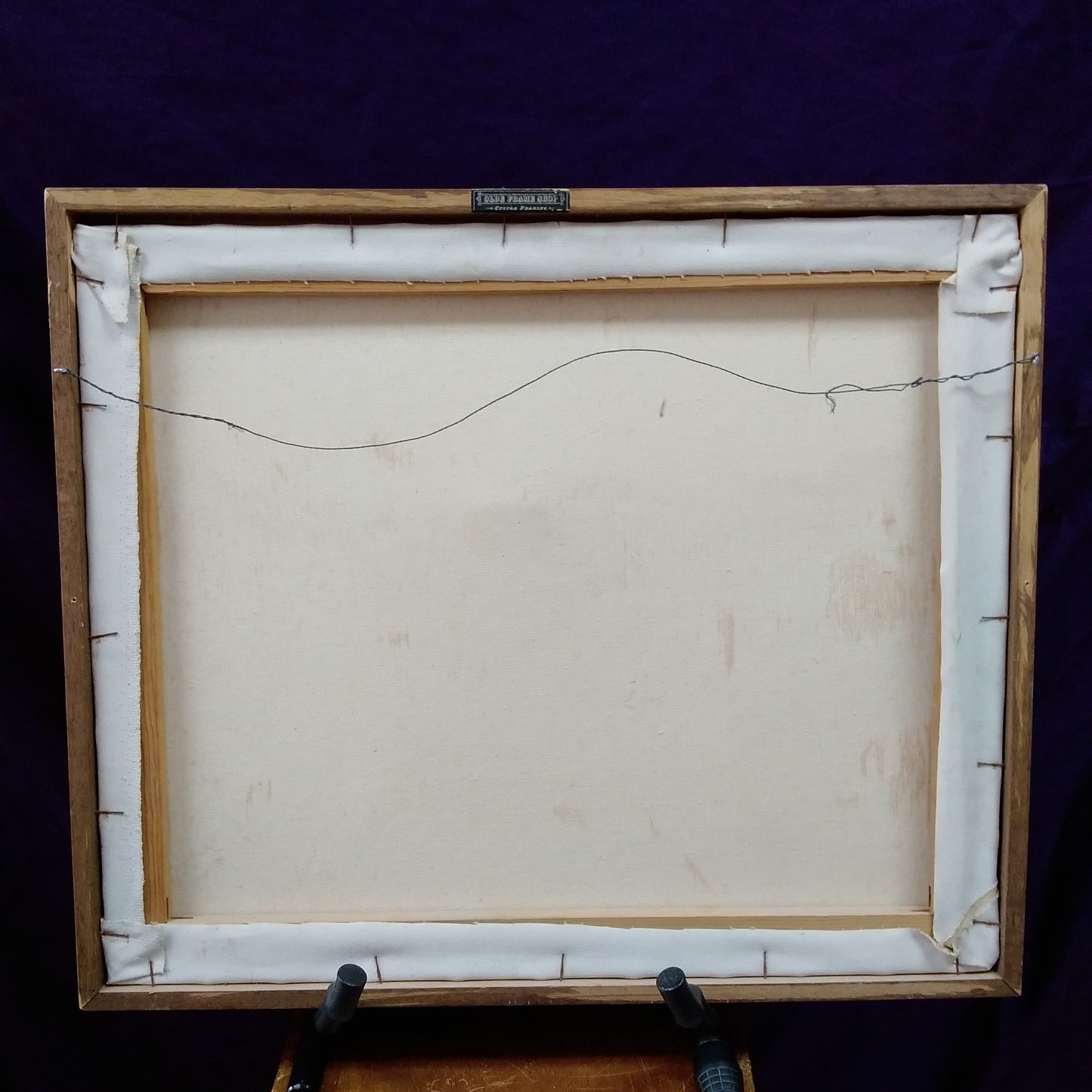 Vintage ~ 25"x21-1/4 Painting on Canvas Signed by Pat Angevine