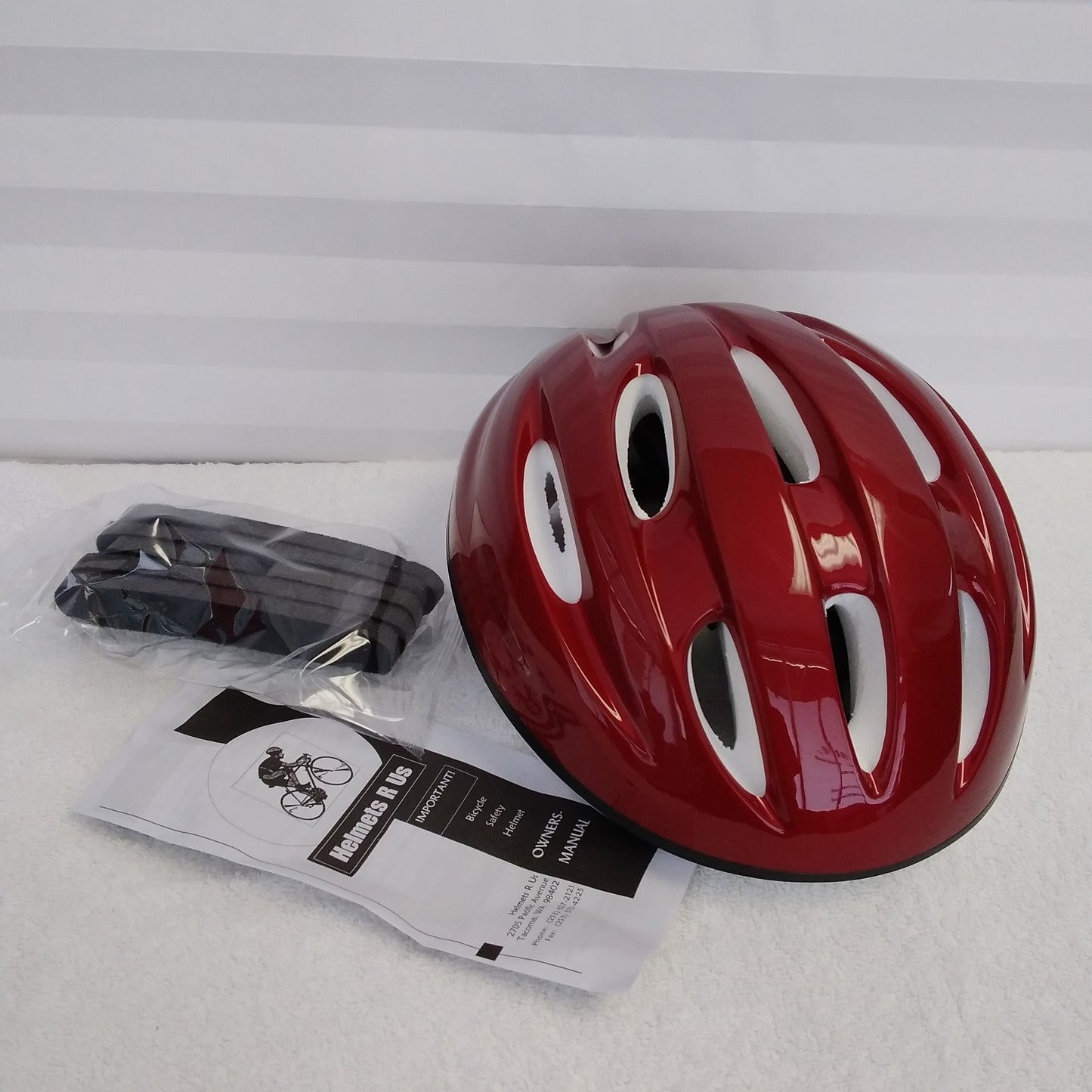 NEW - Helmets R Us Red Bicycle Helmet - Size: L (58-62cm)