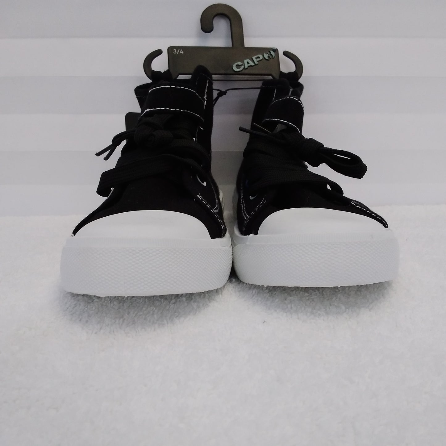 NWT - Capelli Boy's Black Cap High Top Sneakers - Size: 3/4