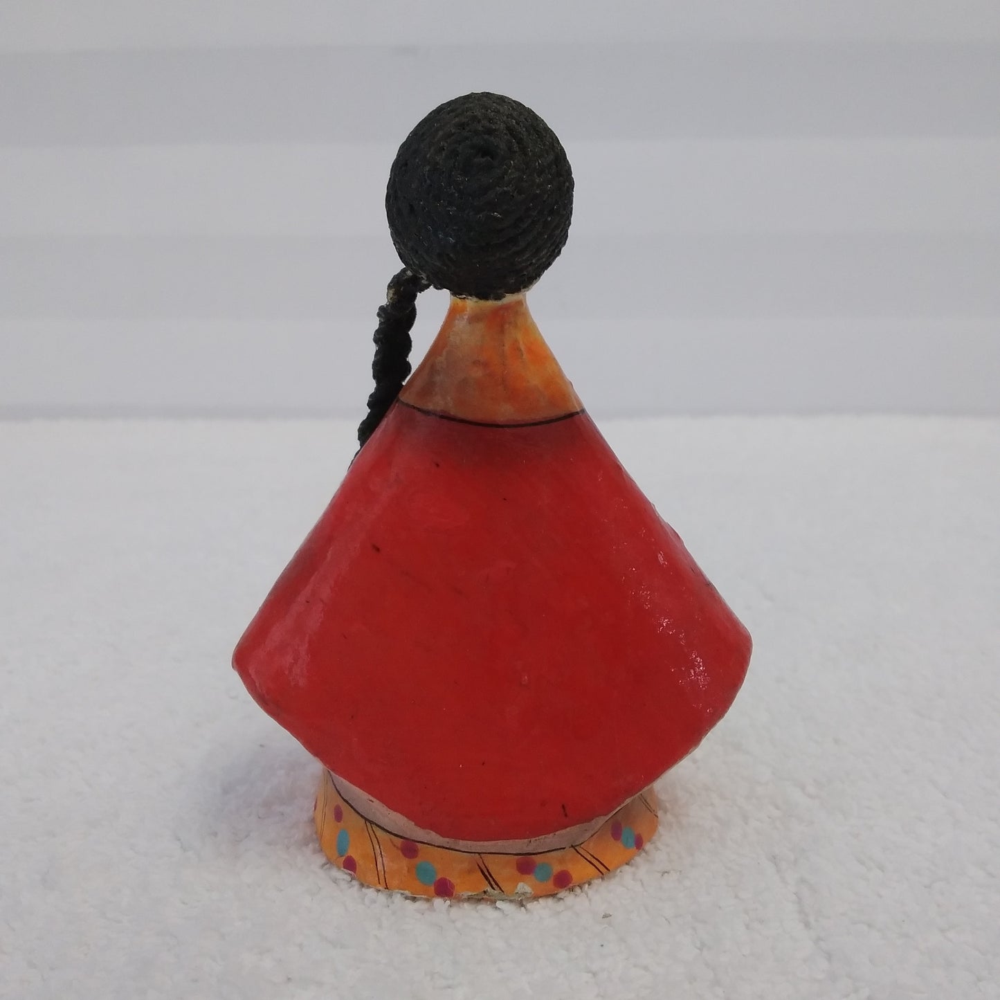 Vintage - 3-3/4" Paper Mache Folk Art Doll - Signed: Tonala Jal