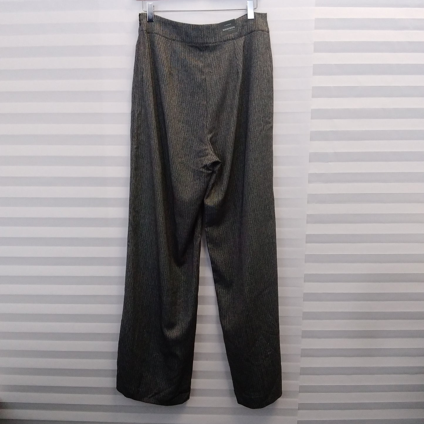NWT - Madison Black Gardenia High Rise Wide Leg Tweed Pants - 6