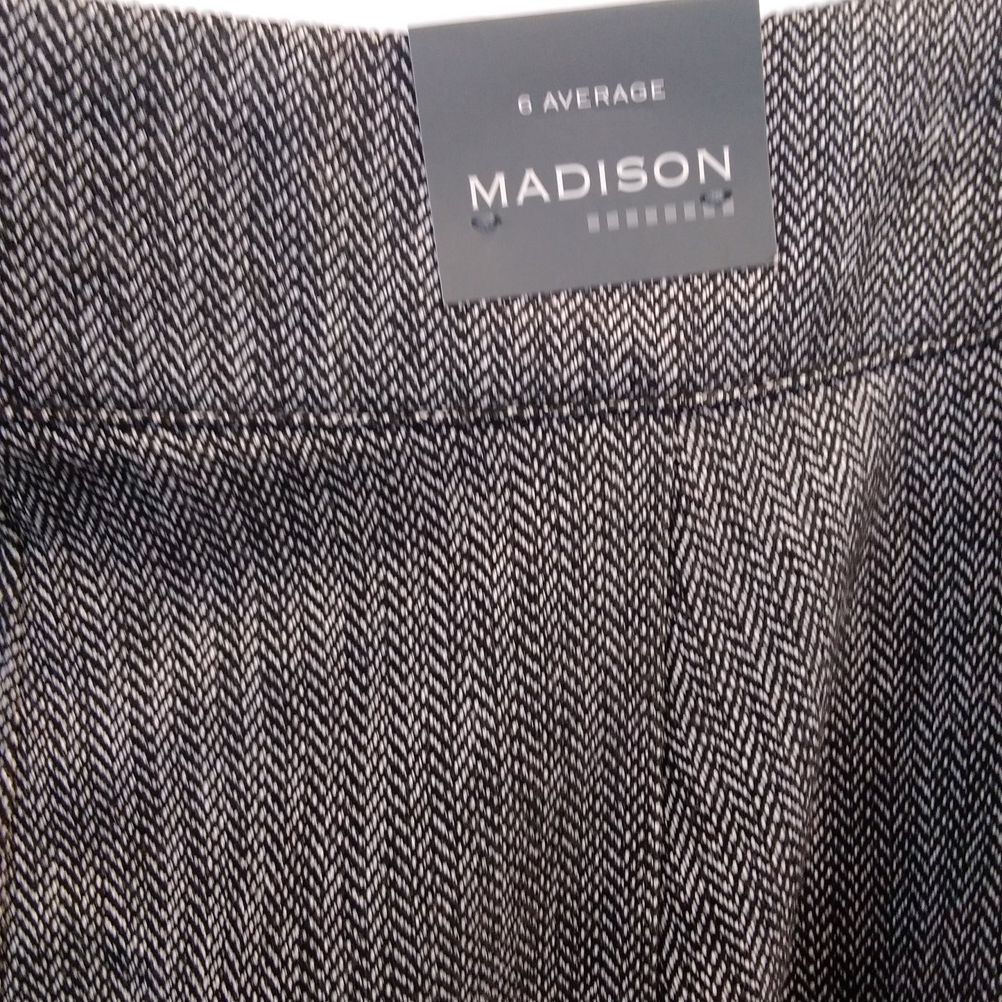 NWT - Madison Black Gardenia High Rise Wide Leg Tweed Pants - 6