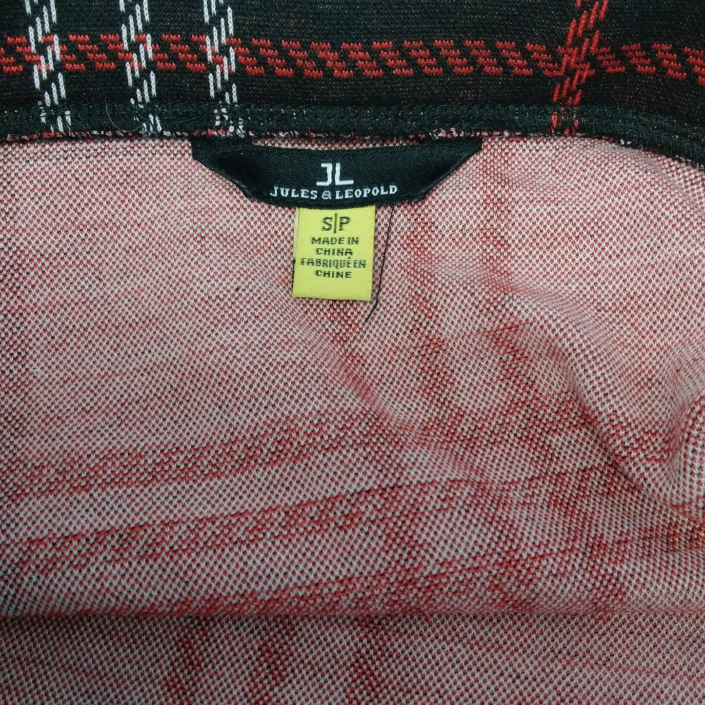 NWT - Jules & Leopold Brown White Red French Velvet Pencil Skirt - Small