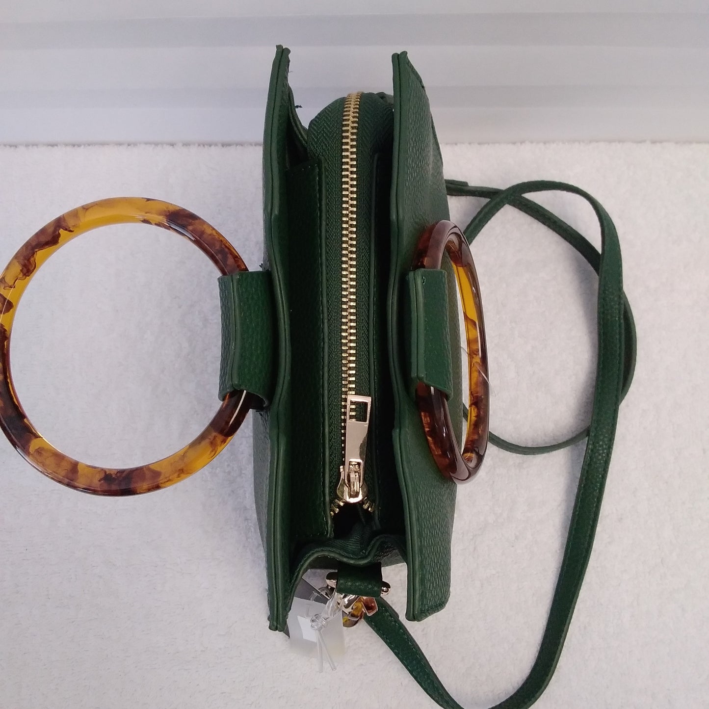 NWT - Like Dreams Hunter Green Round Handle Crossbody Bag