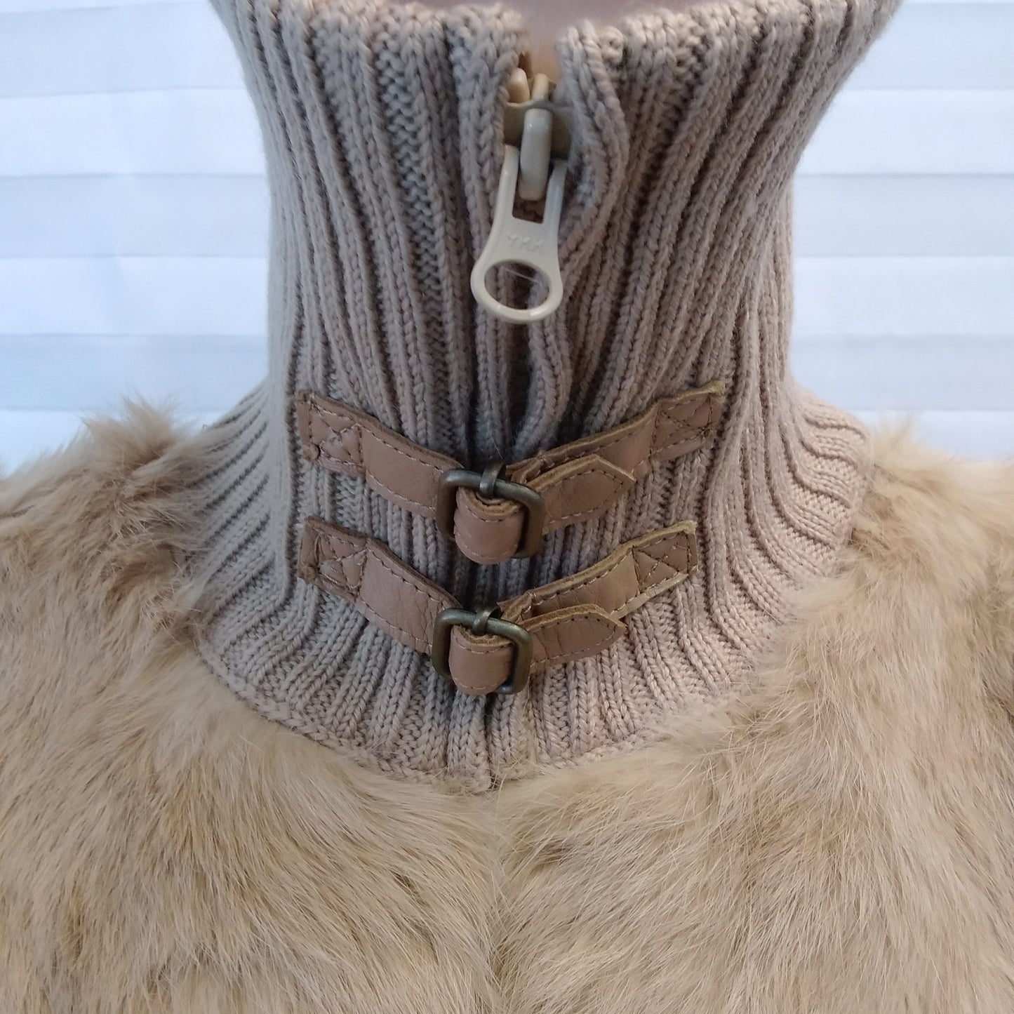 Barami Tan Rabbit Fur Vest - Size: 4