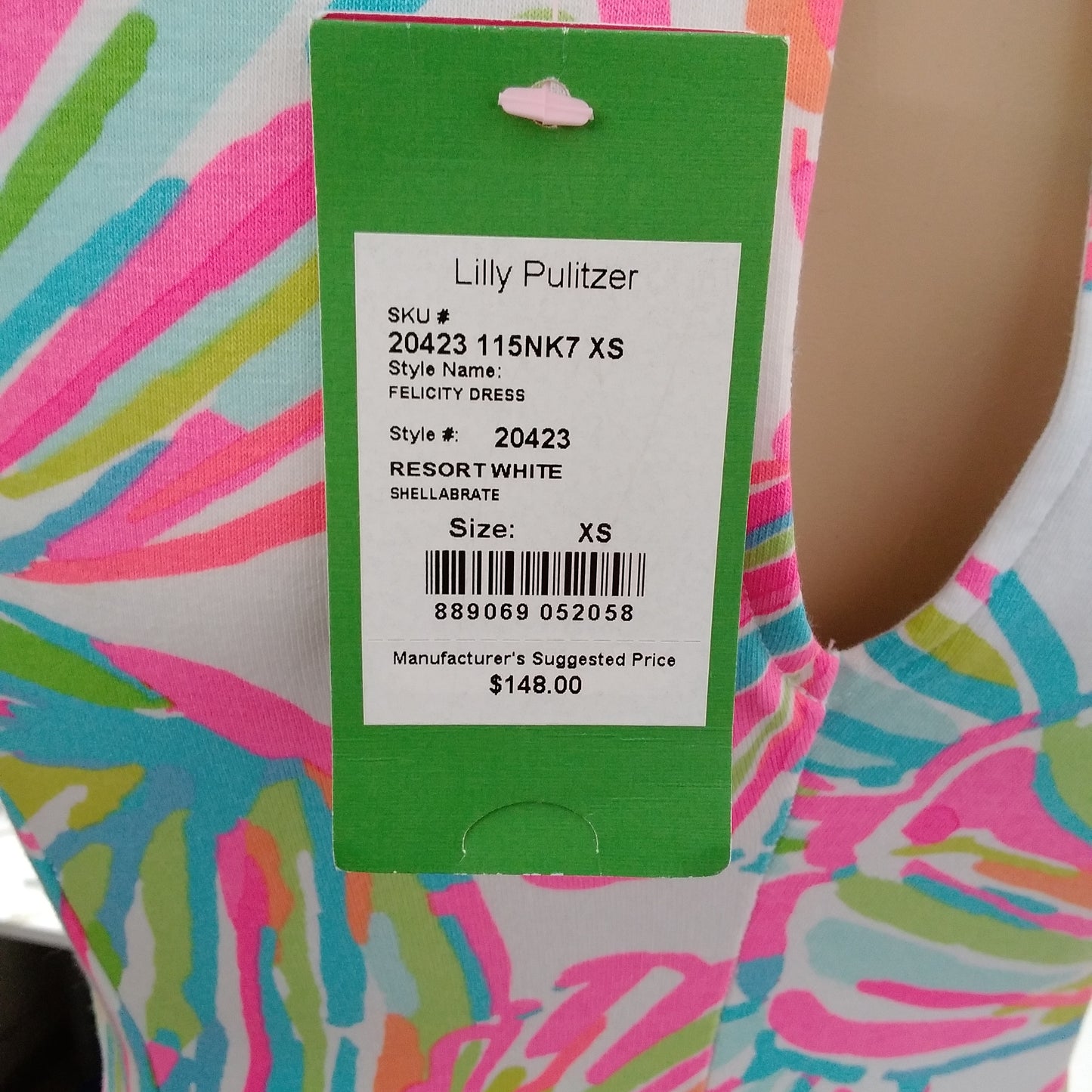 NWT - Lilly Pulitzer resort white Shellabrate Print Felicity Dress - XS