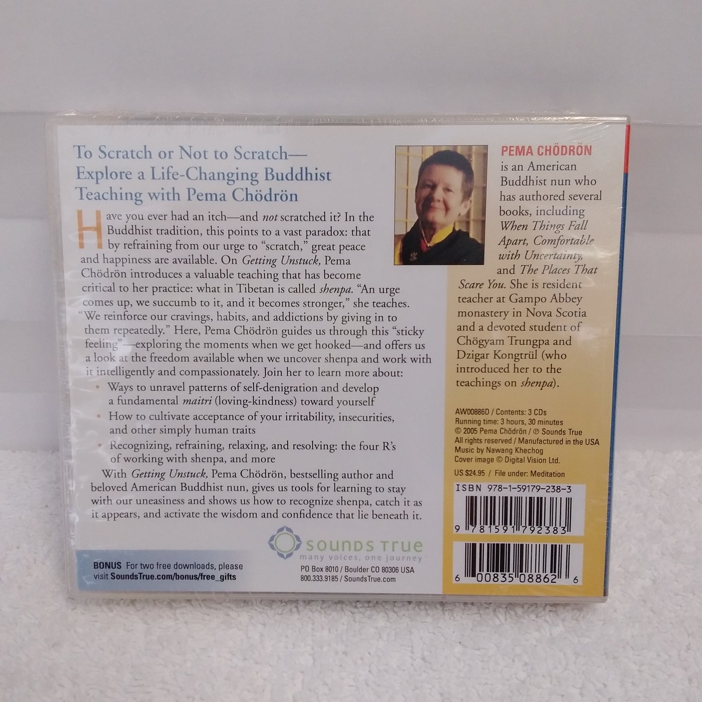 NIB - Sounds True "Getting Unstuck" by Pema Chodron - 3 CD Set