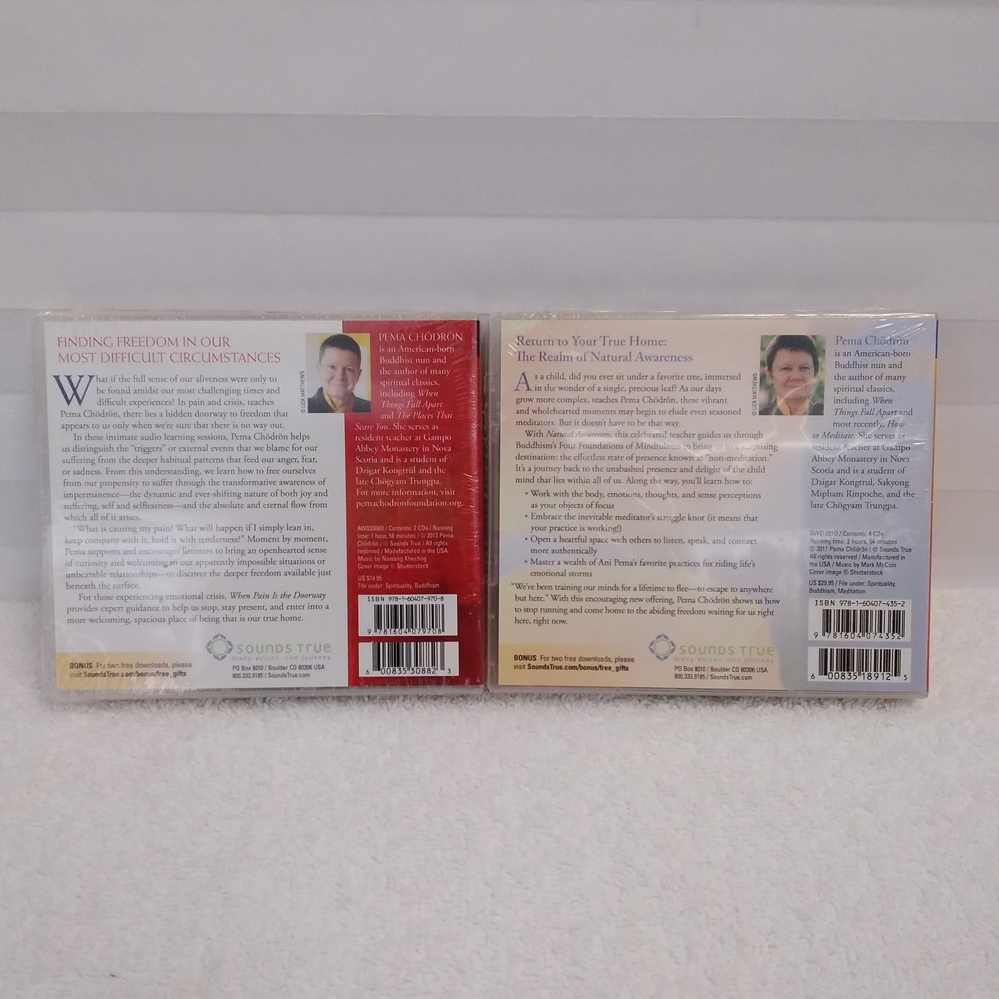 NIB - Natural Awareness & When Pain is the Doorway by Pema Chodron - Meditation CD Set (6 CD's Total)