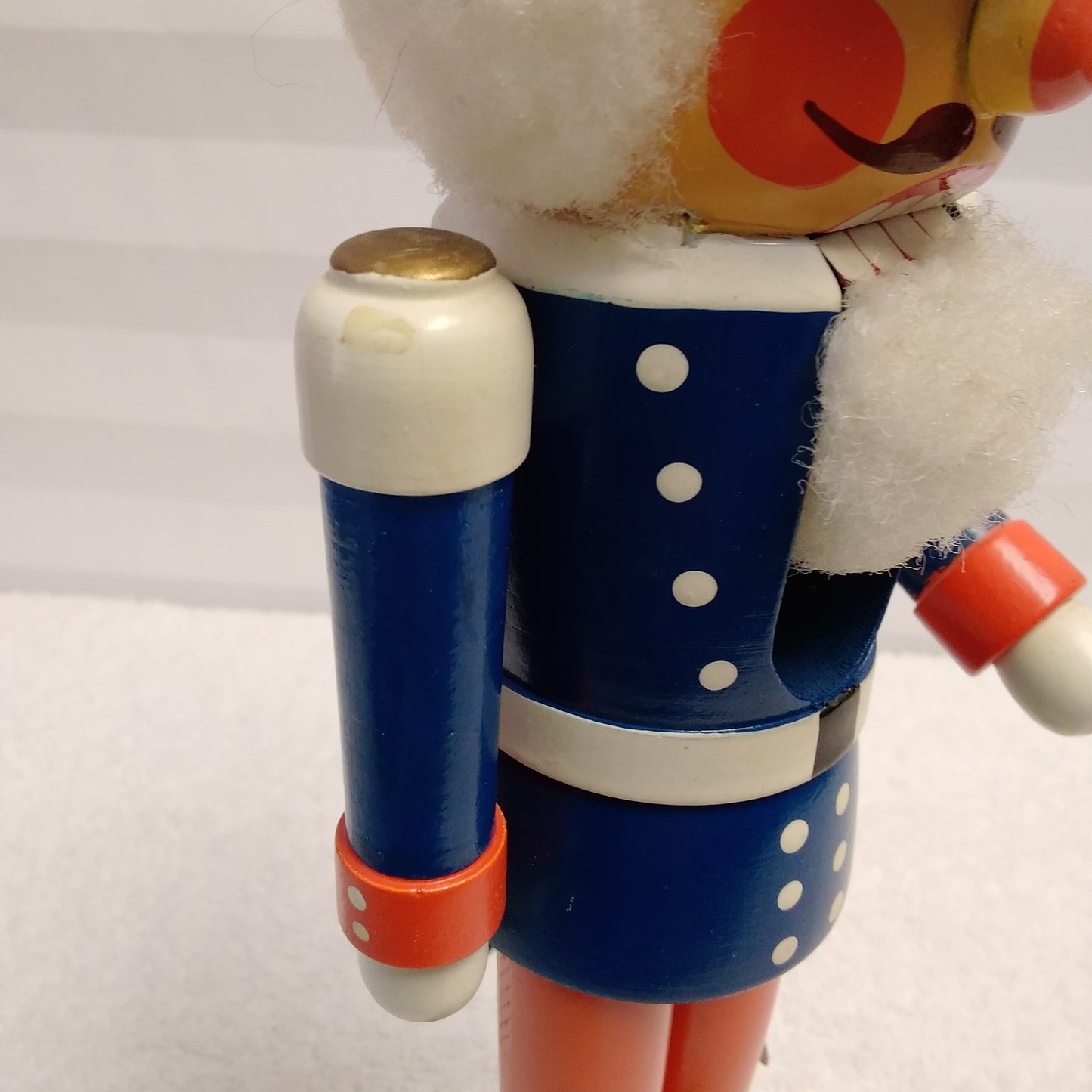 Vintage - Soldier Nutcracker Wearing a Blue Jacket and Orange Pants with Sword