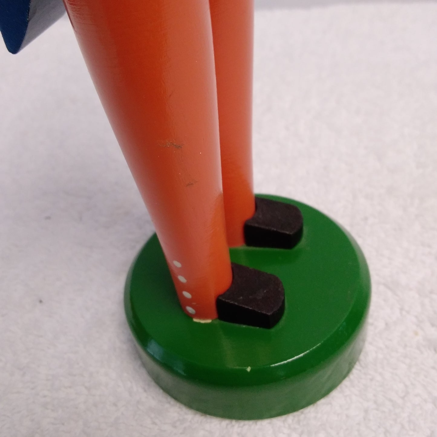 Vintage - Soldier Nutcracker Wearing a Blue Jacket and Orange Pants with Sword