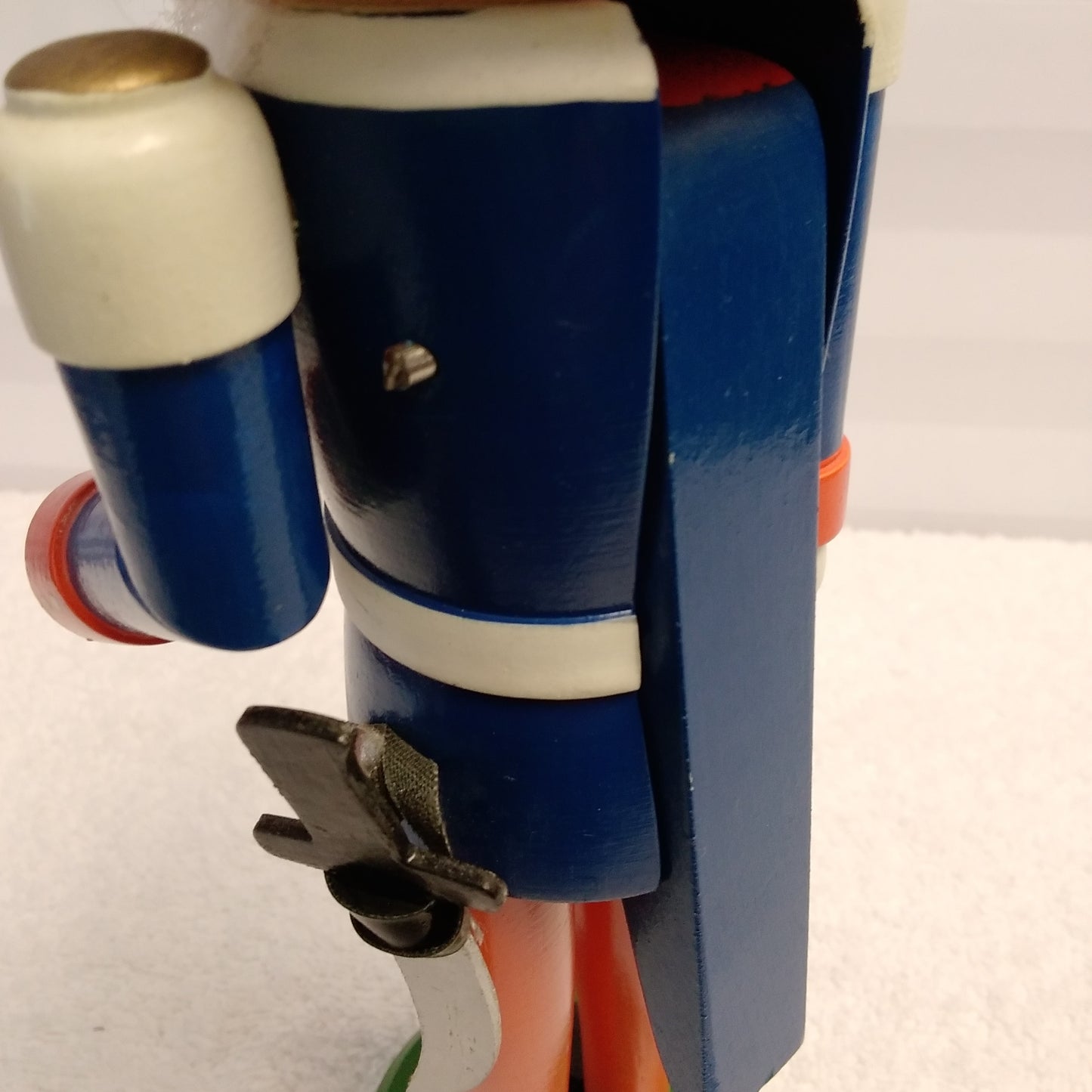 Vintage - Soldier Nutcracker Wearing a Blue Jacket and Orange Pants with Sword