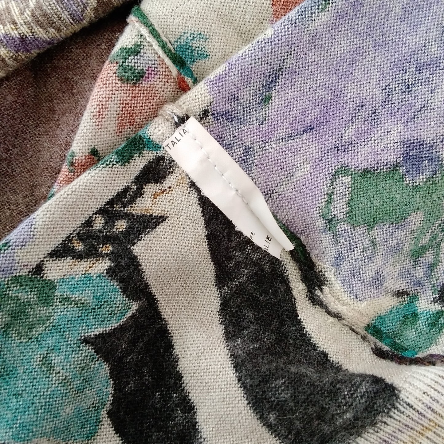 Amazing ETRO Milano Floral Print Cashmere Blend Sweater - Size 44