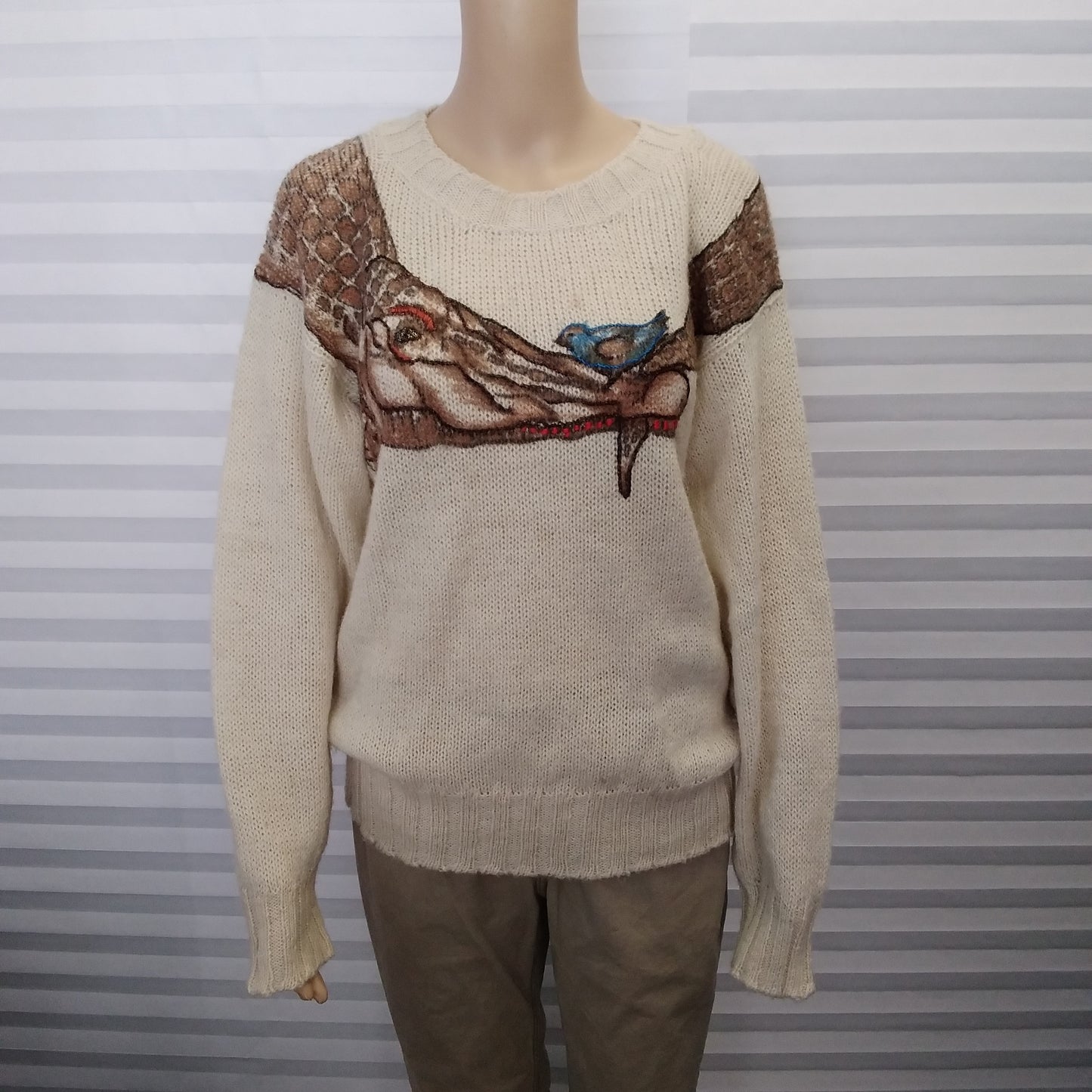 Rare 80's Krizia Maglia Alligator Sweater - Size 46 (US12)