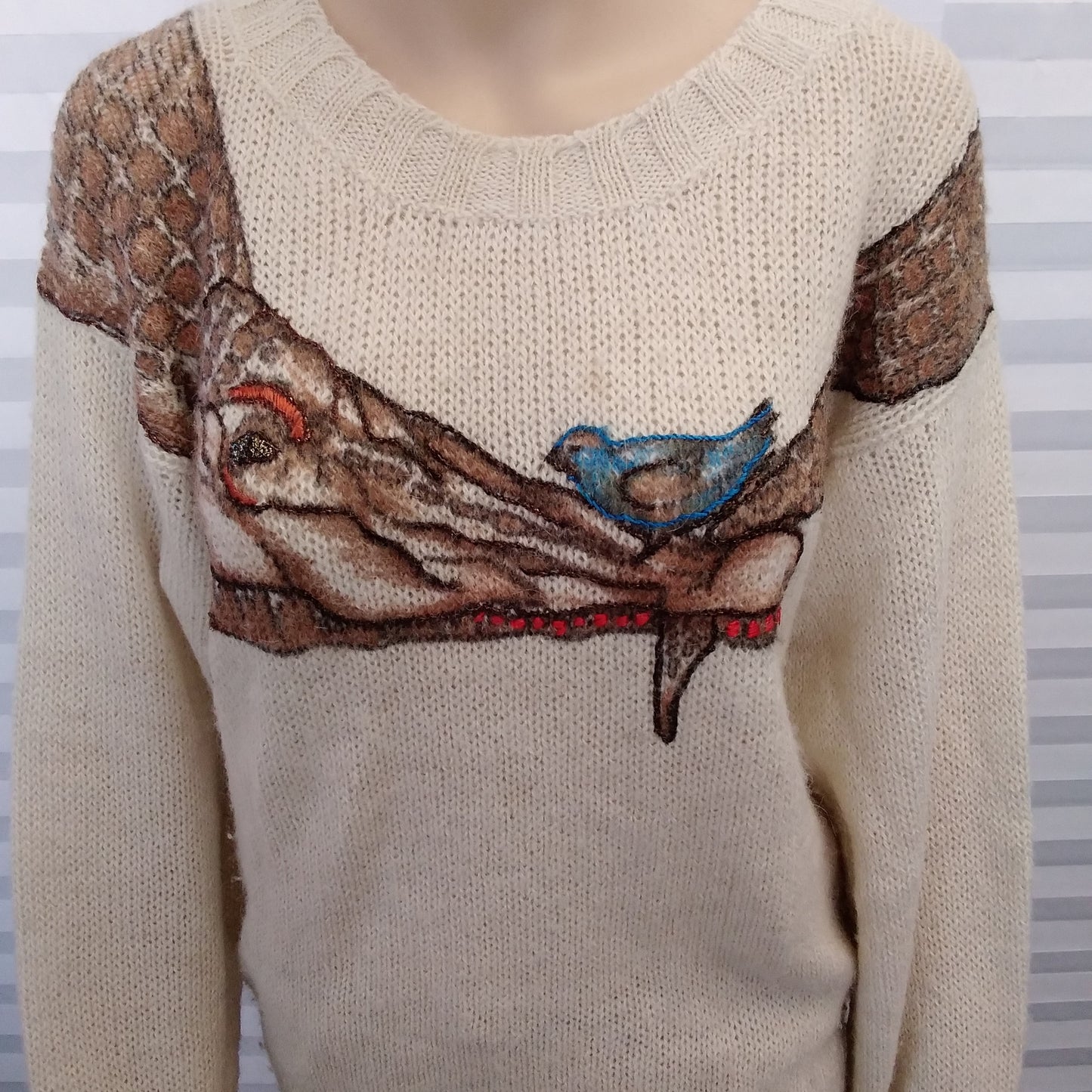 Rare 80's Krizia Maglia Alligator Sweater - Size 46 (US12)
