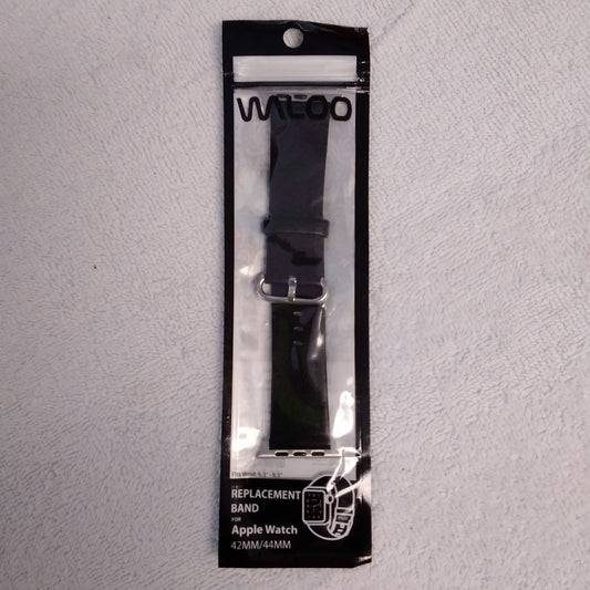 NWT - Waloo Apple Watch Black Leather Grain Replacement Band 42/44mm