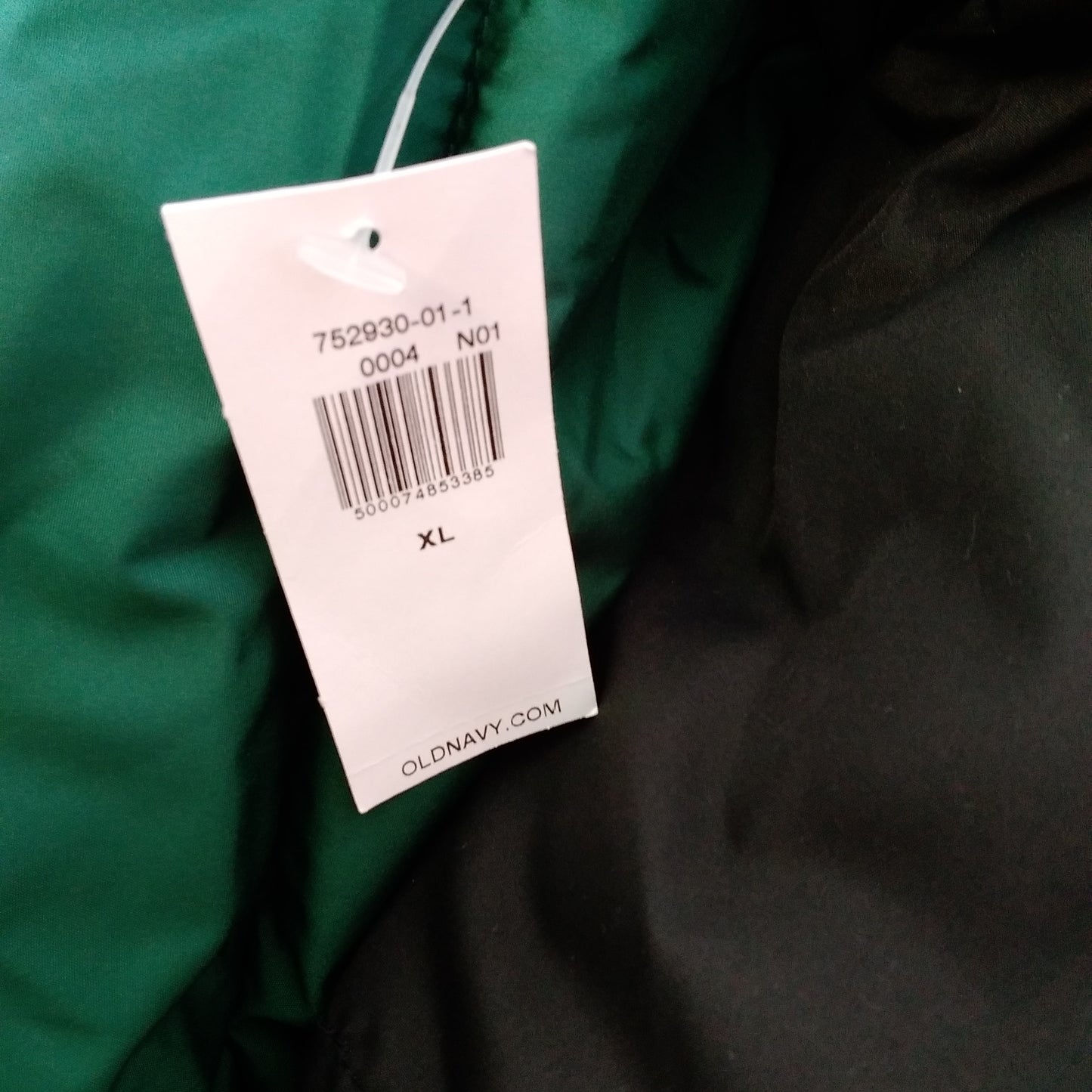 NWT - OLD NAVY Botany Green Frost Free Hooded Puffer Jacket - XL