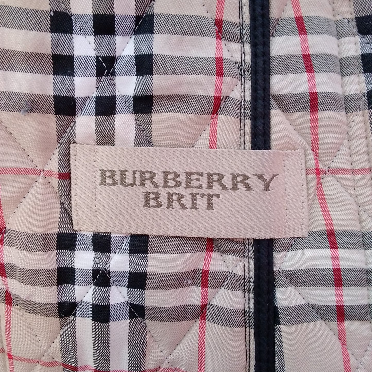 Burberry Brit Women's Black Diamond Quilted Check Lined Jacket