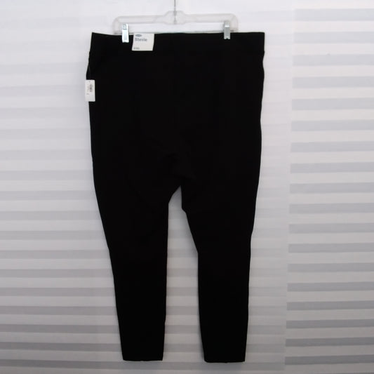 Old Navy black Stevie Moto Zip Suede Panel Pants - XXL