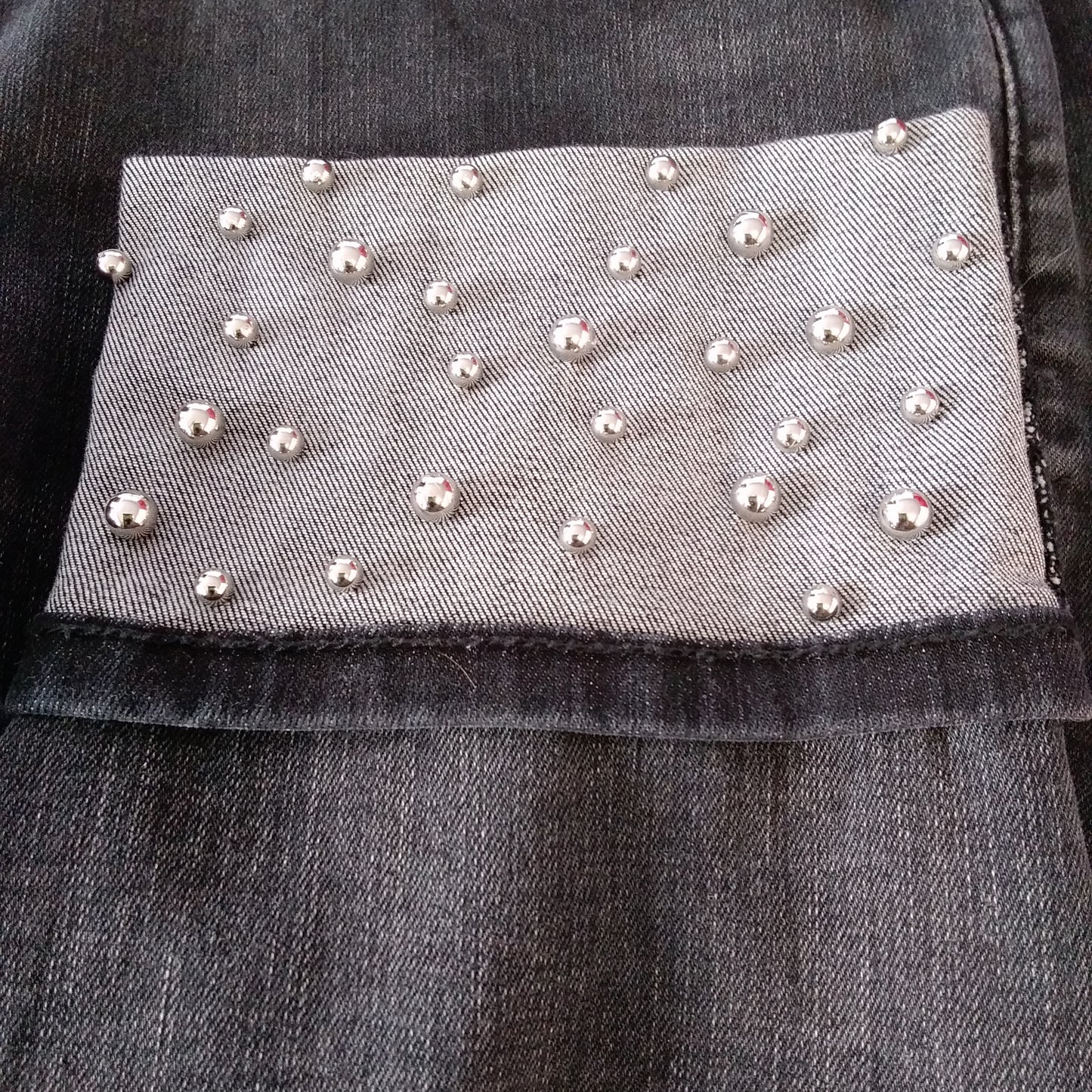 NWT - Lane Bryant Black Mid-Rise Ankle Beaded Cuff Jeans - 20