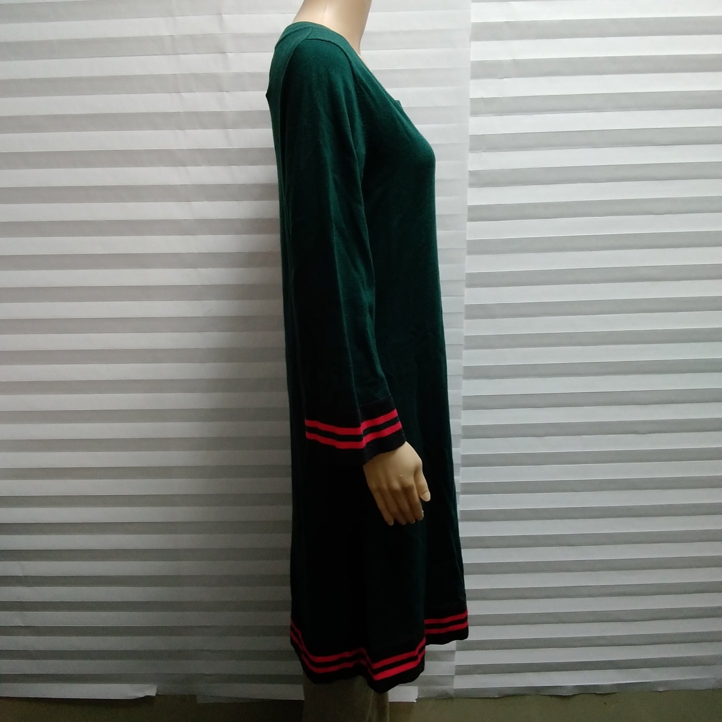 NWT - BODEN green red Wool Blend Trudy Sweater Dress - Size: 14