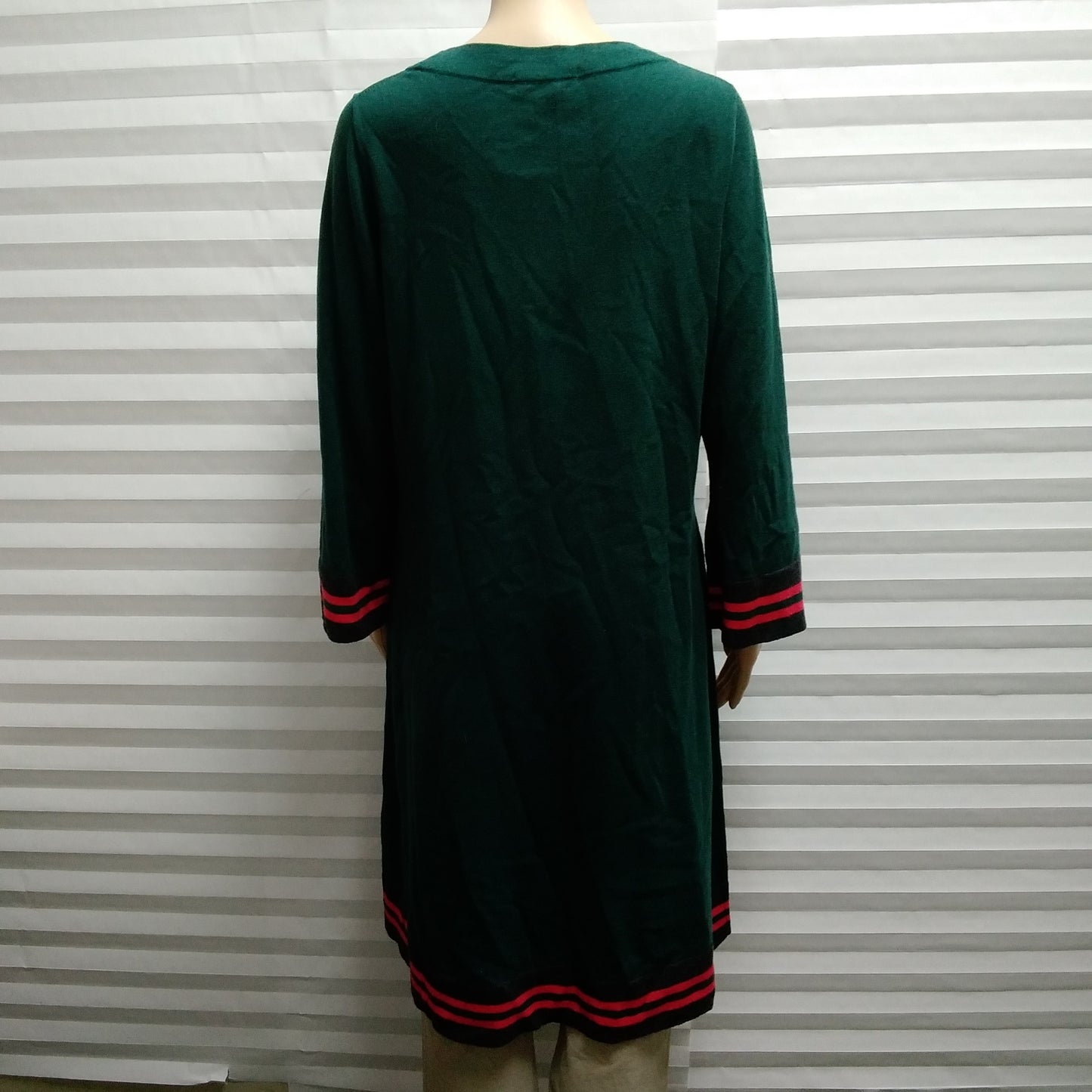 NWT - BODEN green red Wool Blend Trudy Sweater Dress - Size: 14