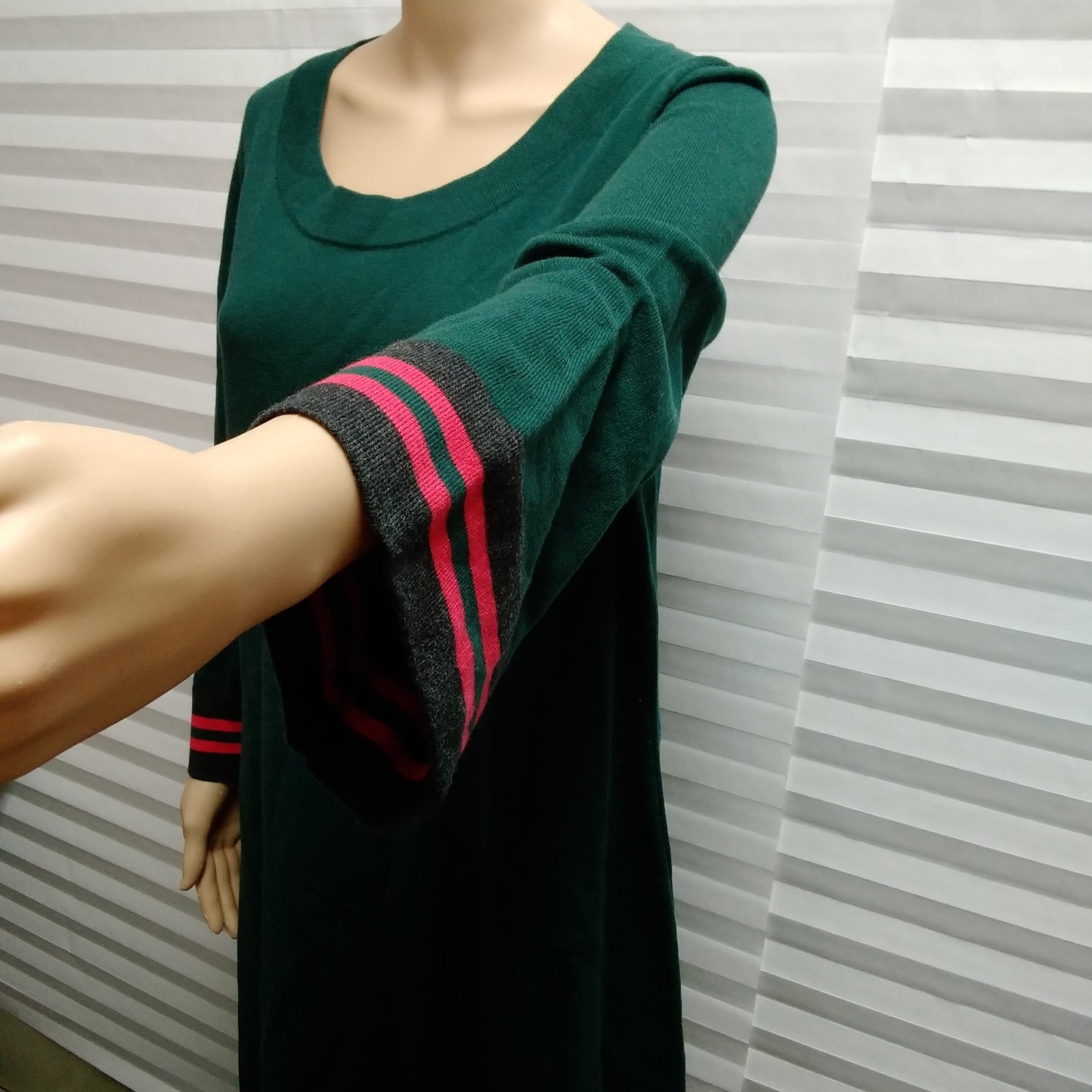 NWT - BODEN green red Wool Blend Trudy Sweater Dress - Size: 14