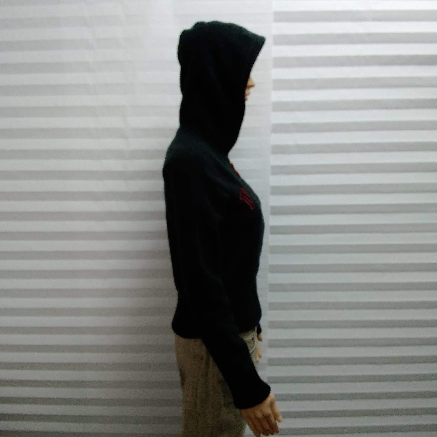 NWT - DKNY Juniors Black Full Zip Fleece Hooded Jacket - Junior M