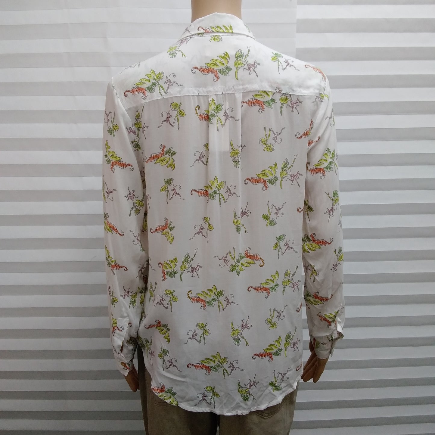 NWT - Maeve Anthropologie Ivory Safari Animal Print Shirt - 4