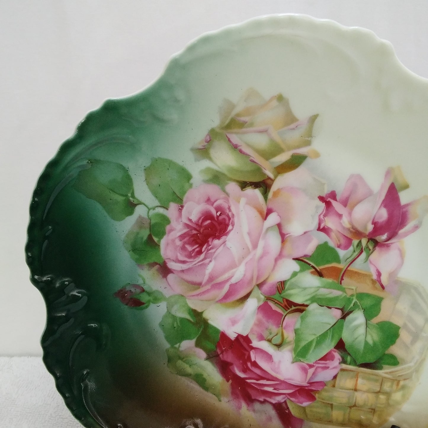 VTG - Marseille Z.S. & Co. Bavaria Pink Roses 9.75" Plate