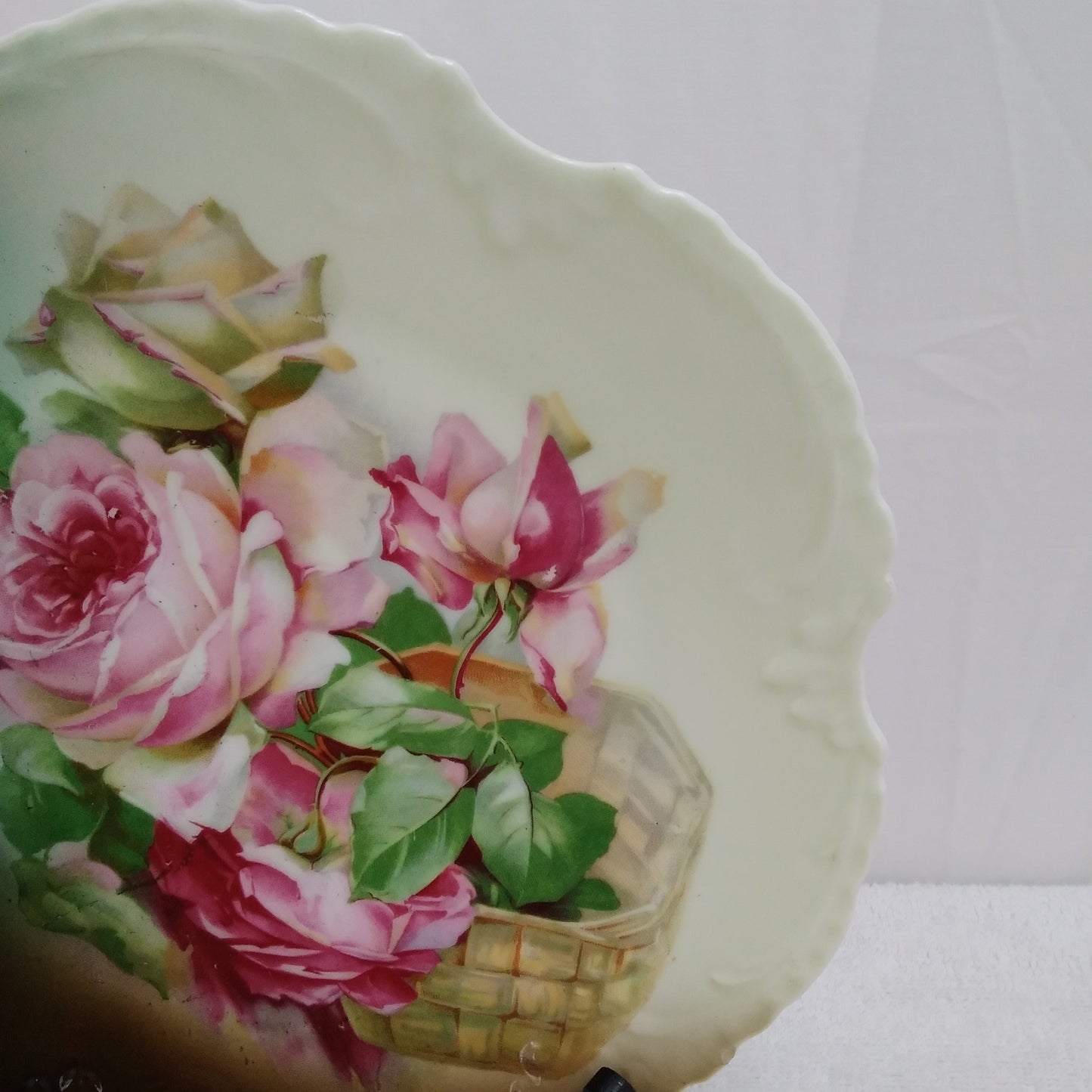 VTG - Marseille Z.S. & Co. Bavaria Pink Roses 9.75" Plate