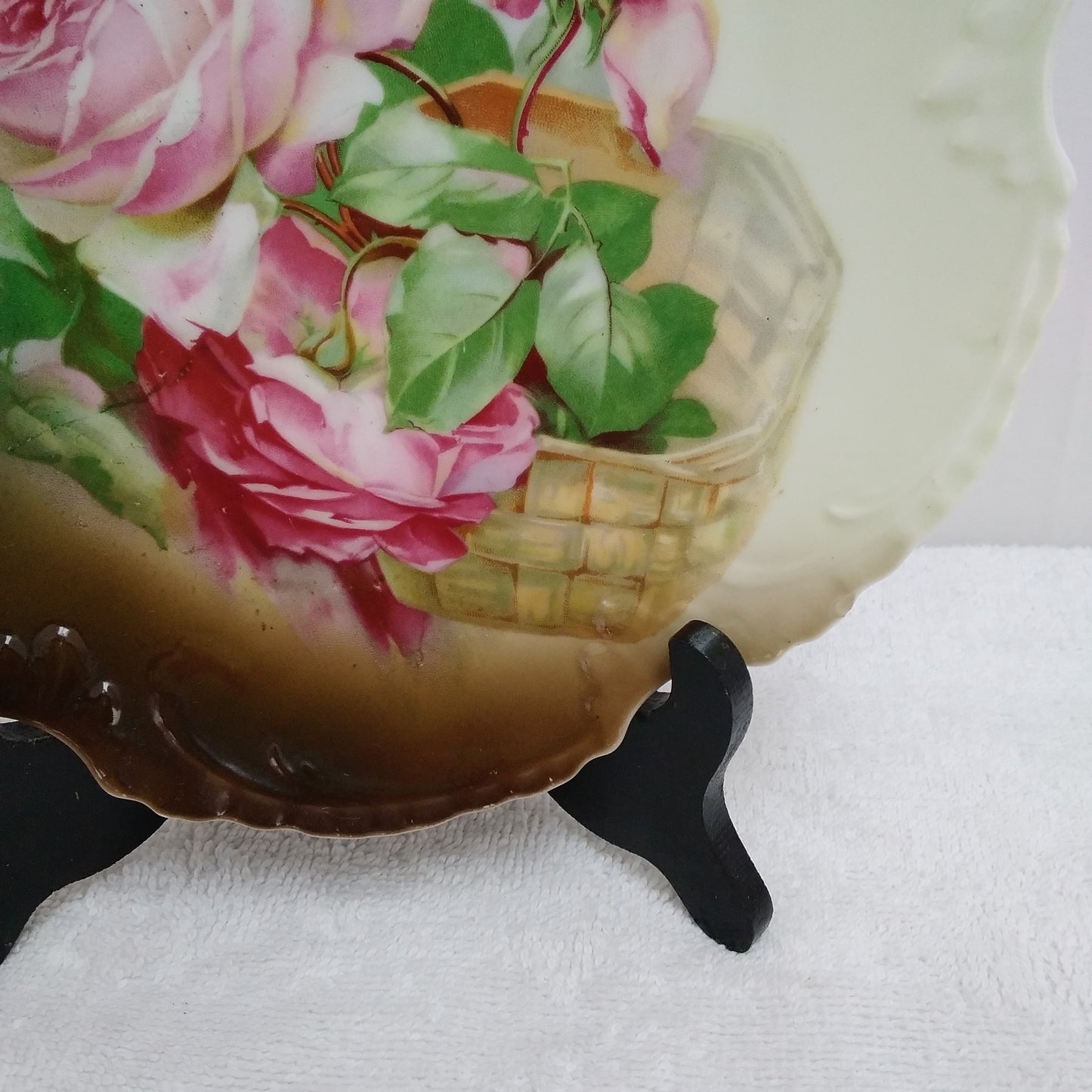 VTG - Marseille Z.S. & Co. Bavaria Pink Roses 9.75" Plate