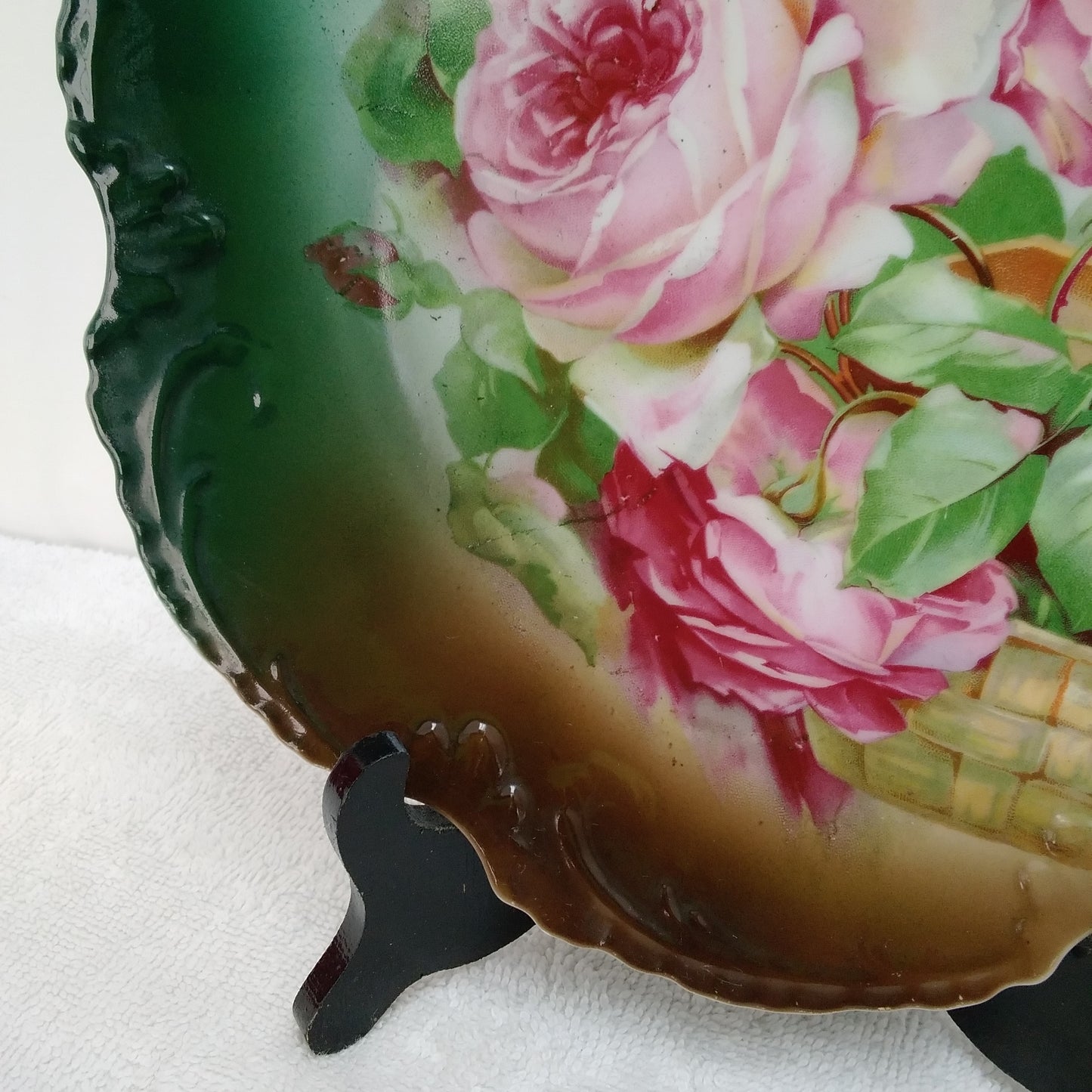 VTG - Marseille Z.S. & Co. Bavaria Pink Roses 9.75" Plate