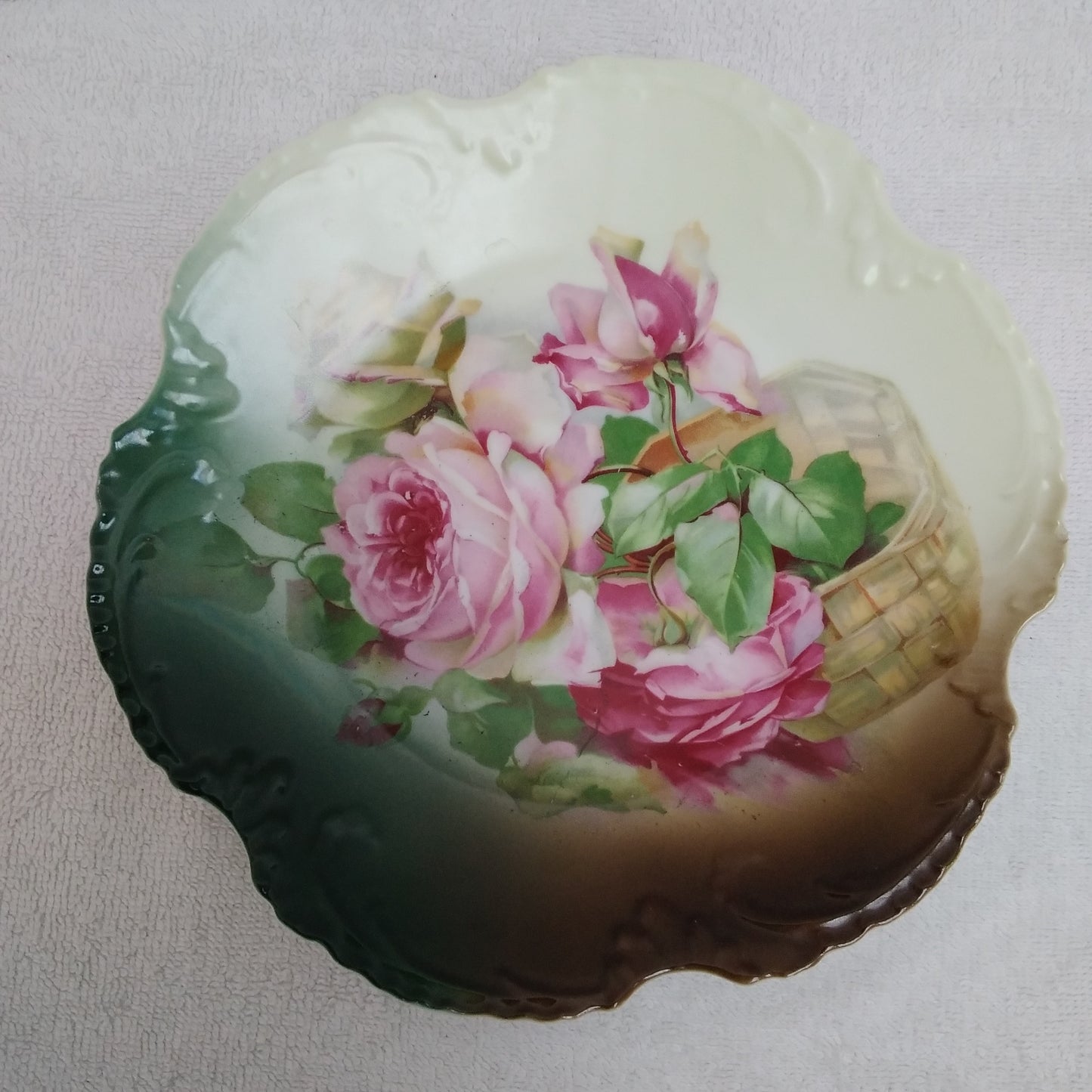 VTG - Marseille Z.S. & Co. Bavaria Pink Roses 9.75" Plate