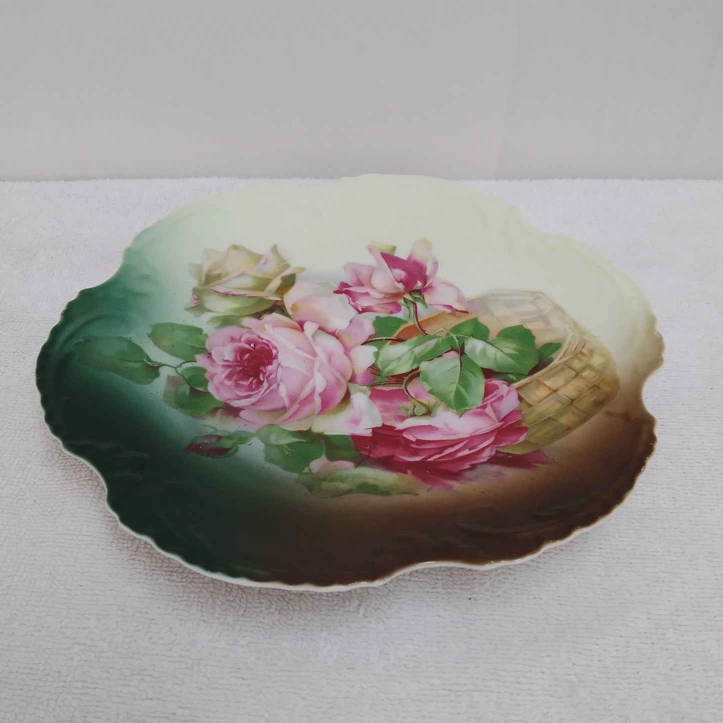 VTG - Marseille Z.S. & Co. Bavaria Pink Roses 9.75" Plate