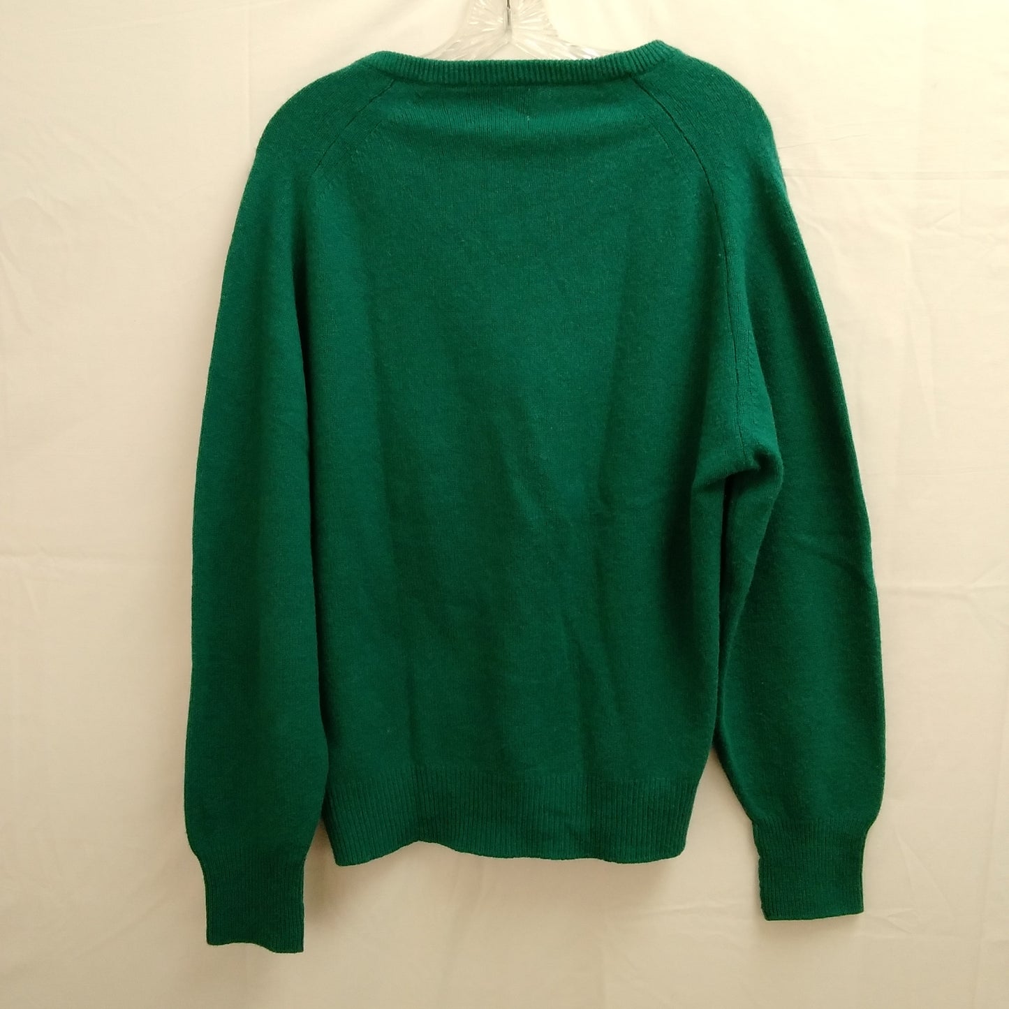 VTG - Woolf Brothers Teal Green V-Neck Cashmere Sweater - L
